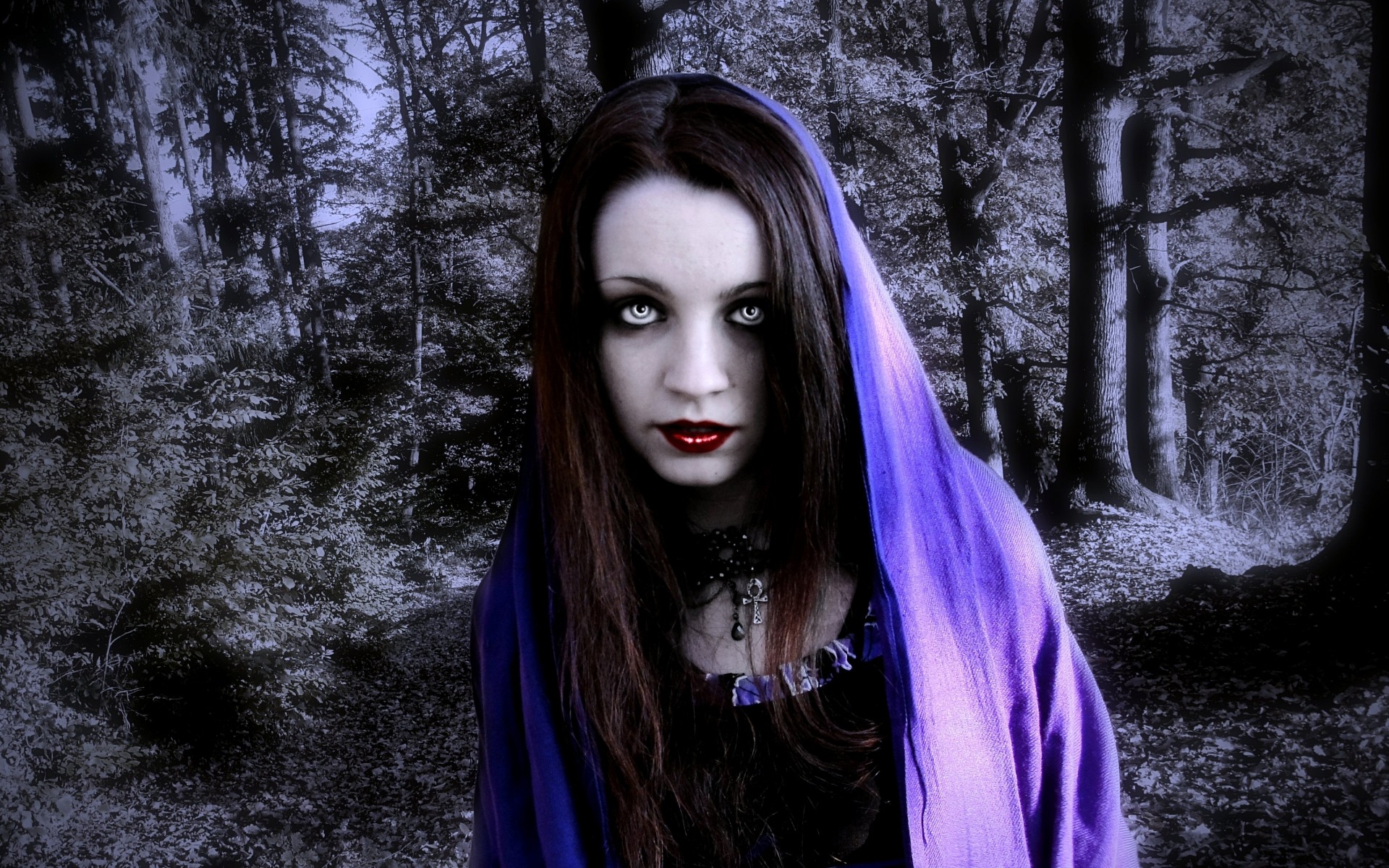 Gothic girl demonized dirty full