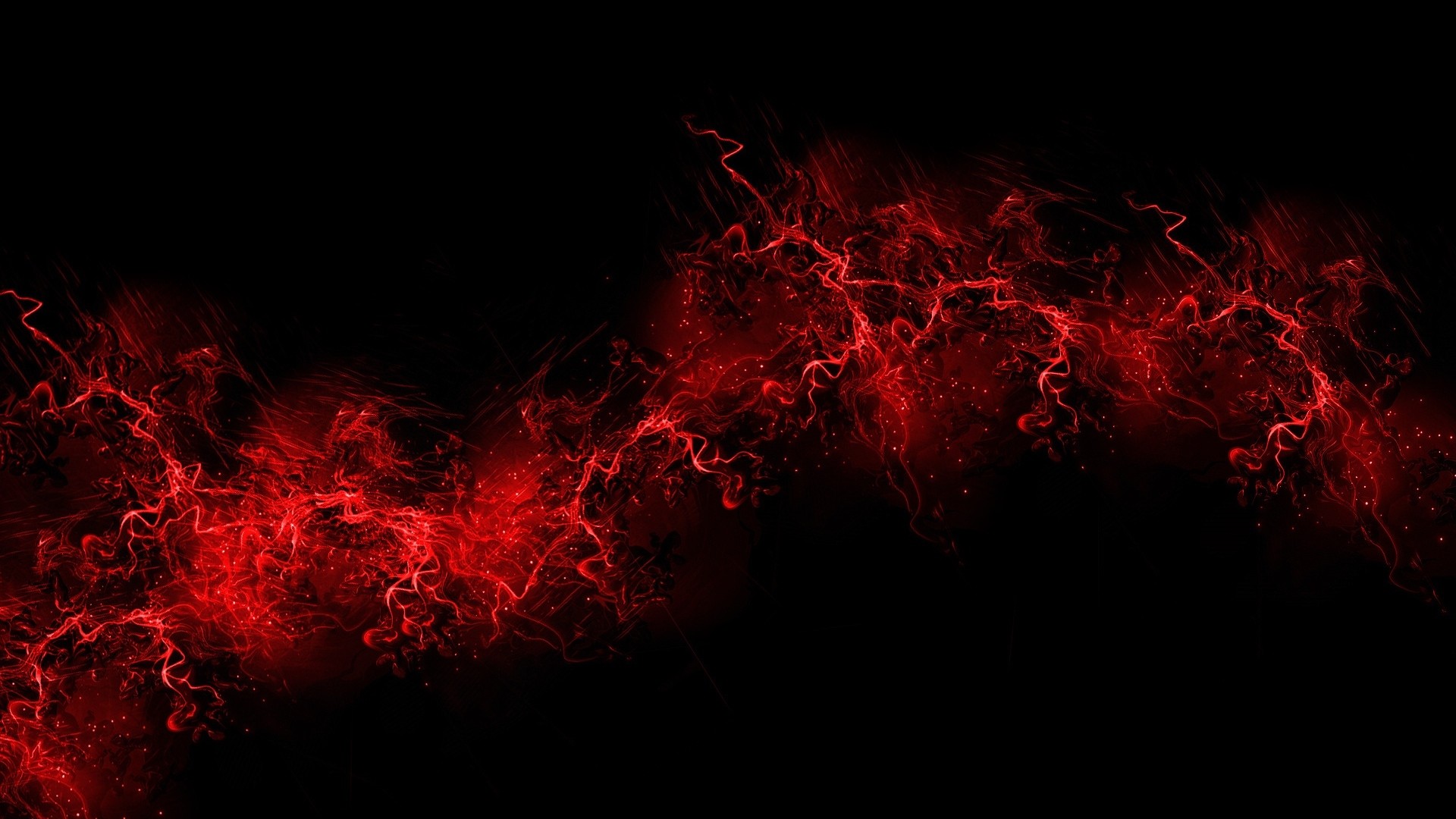 Preview wallpaper black background, red, color, paint, explosion, burst  1920×1080