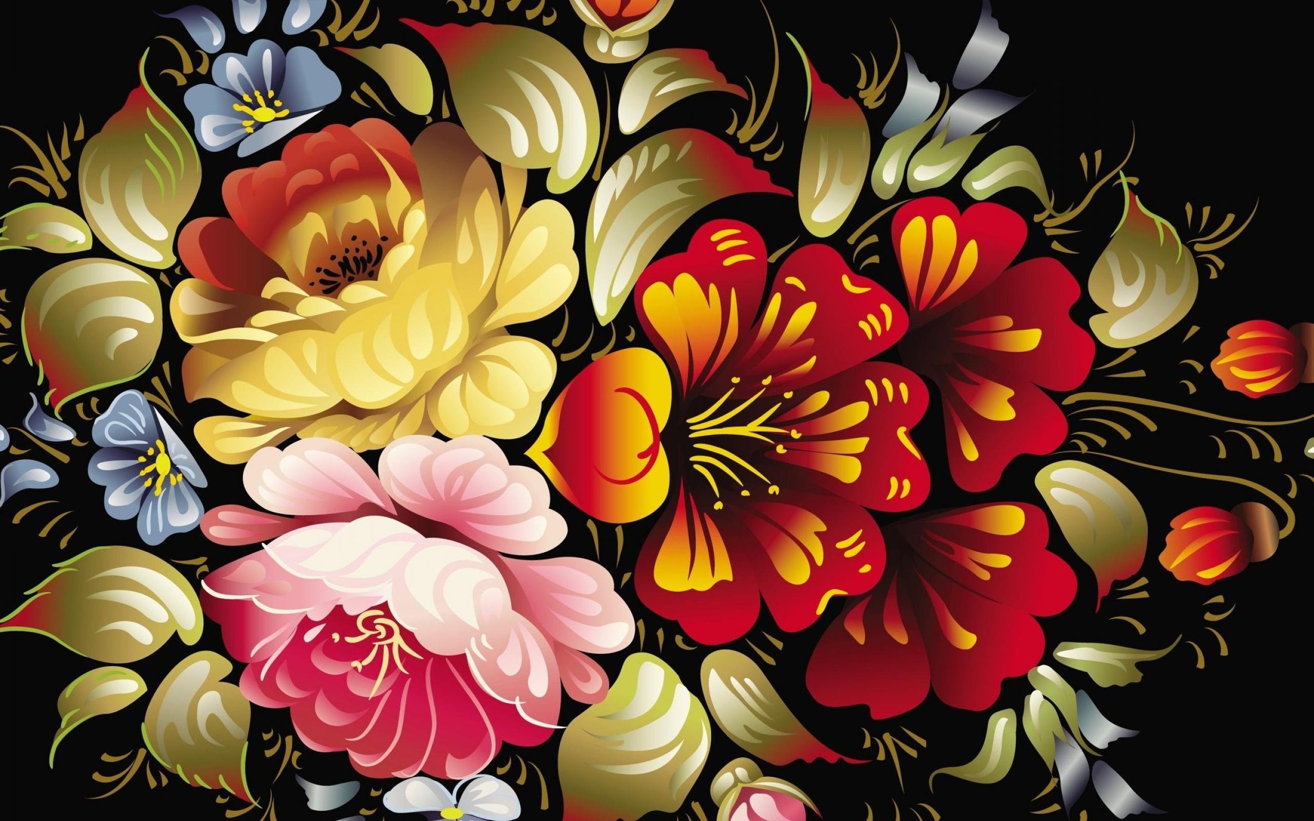 Abstract-Flowers-Wallpaper