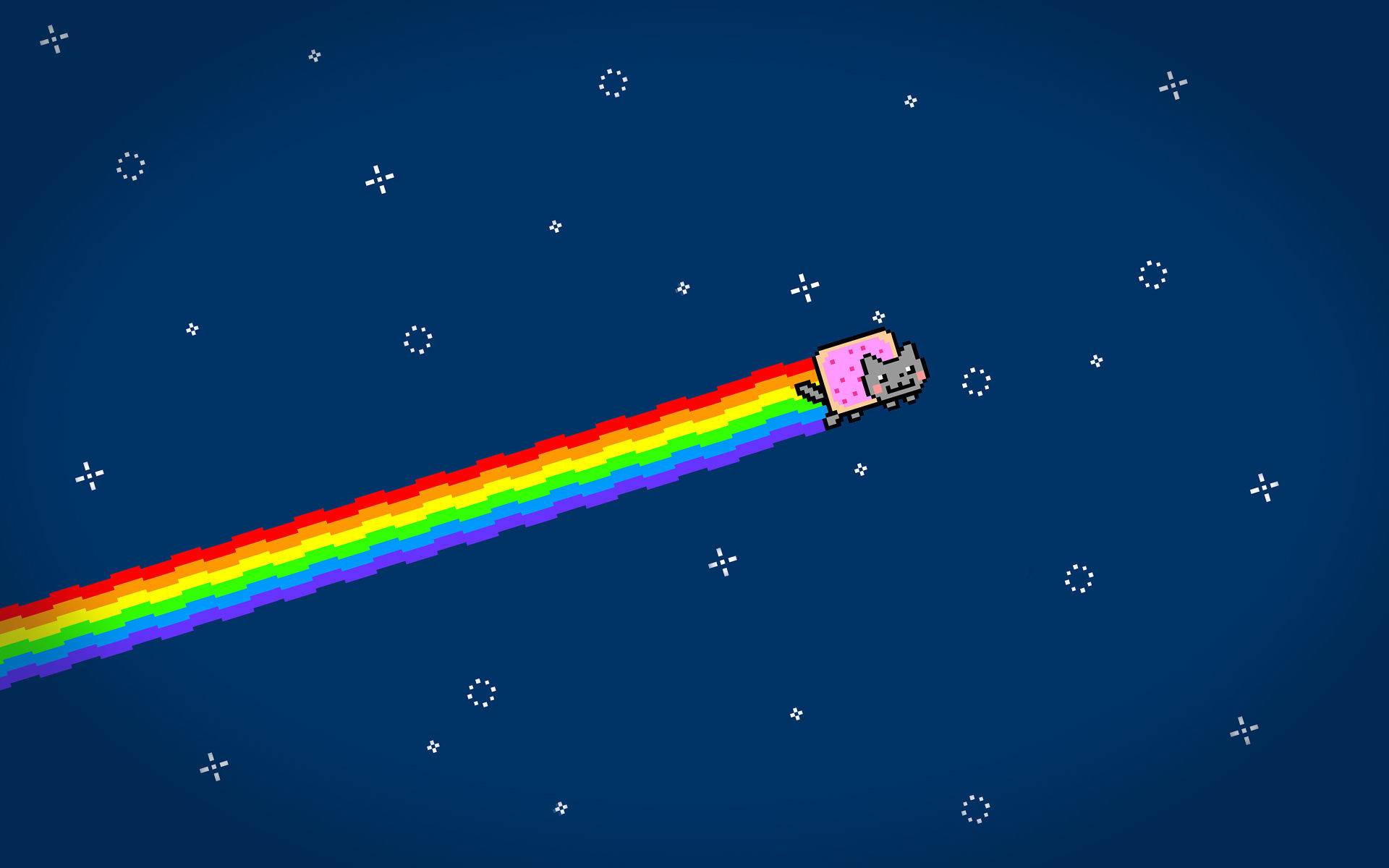 Bot a unicorn, but awesome just the same Nyan Cat pop tart space