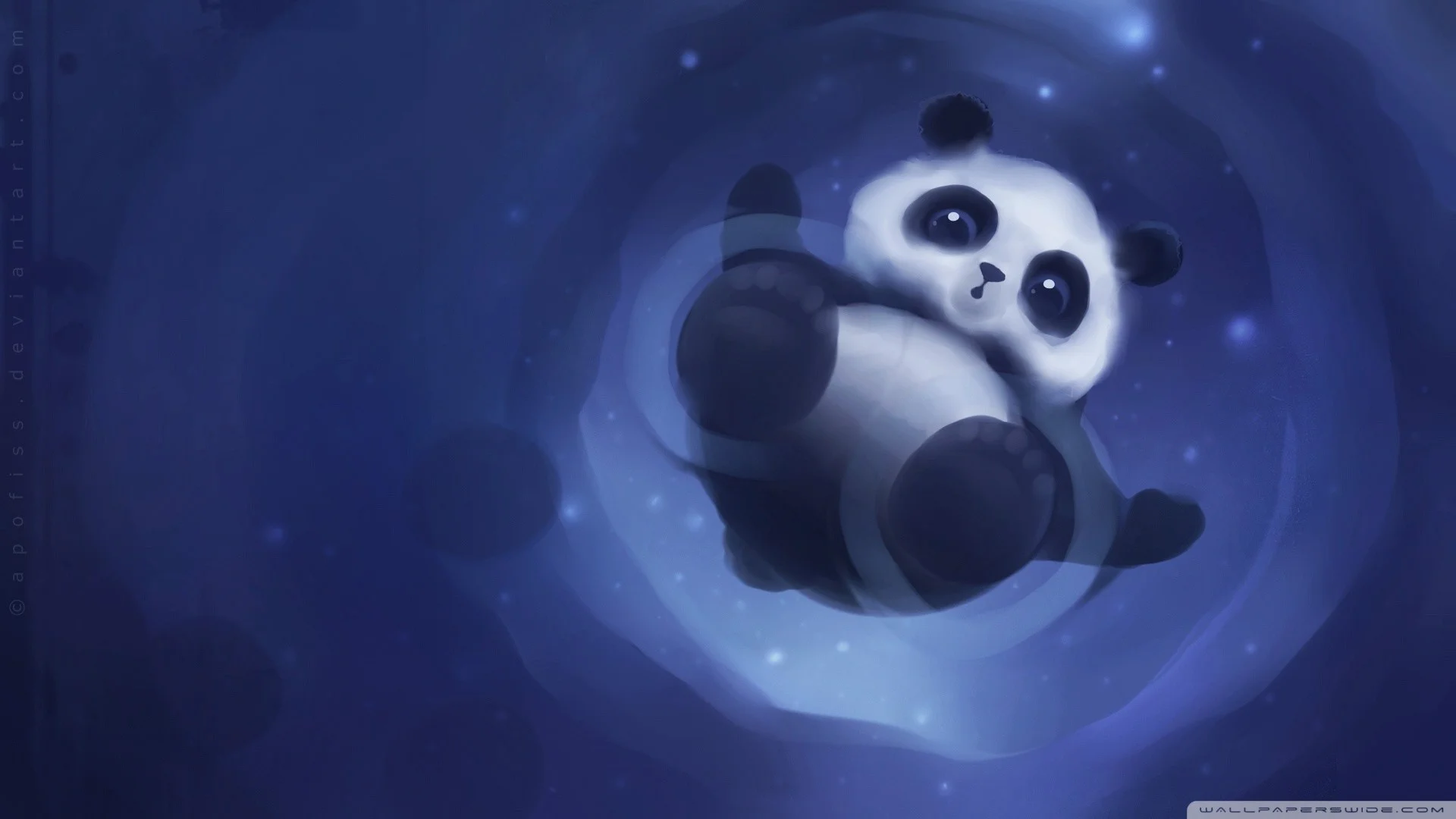 Panda Walking On Water HD Wide Wallpaper for Widescreen