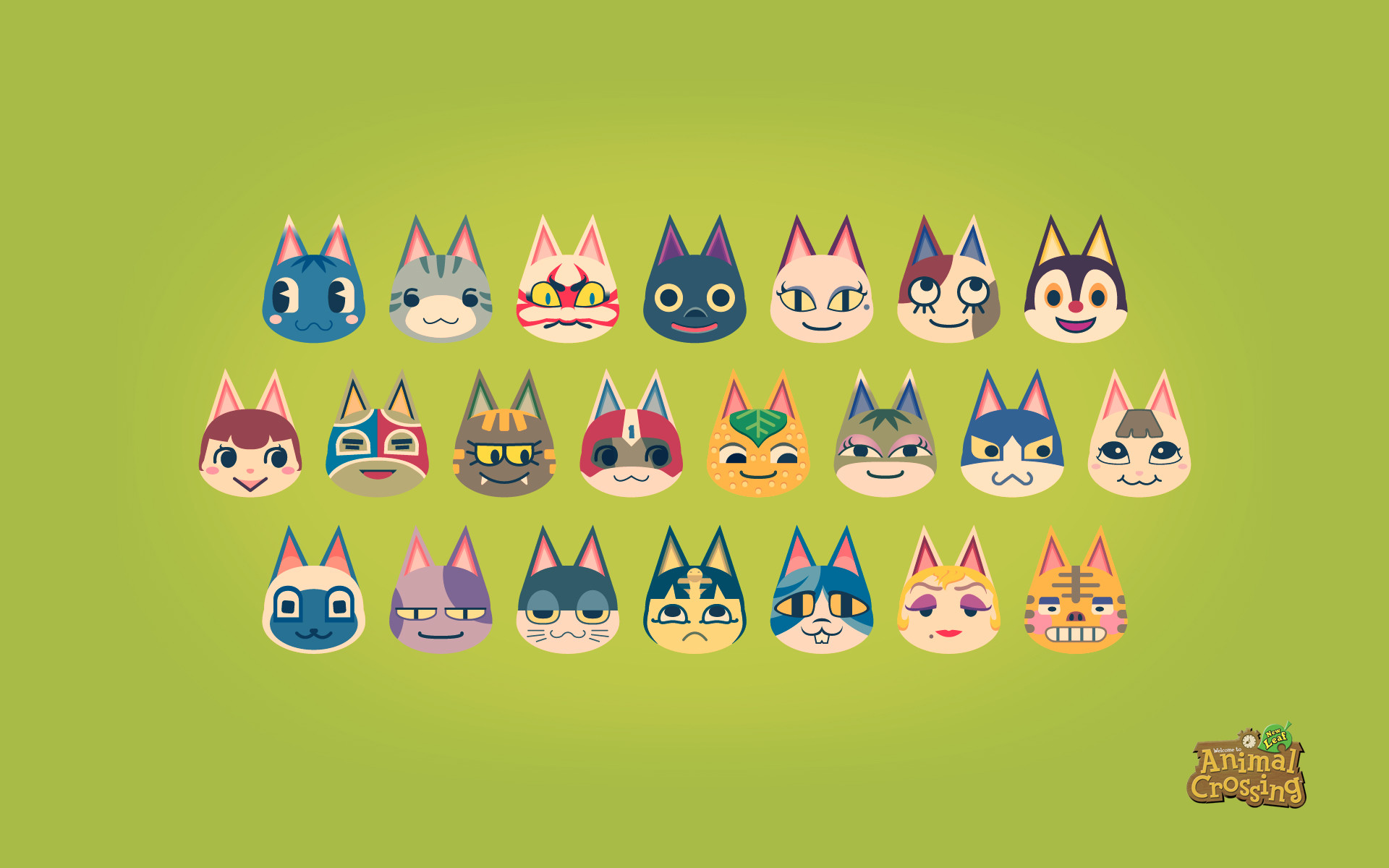 ACNL CatsBG HD wallpaper