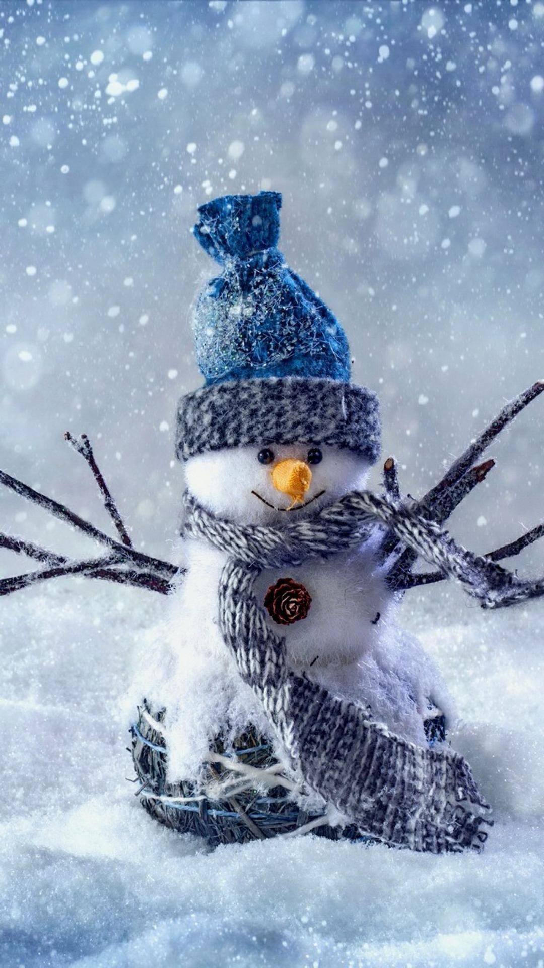 Christmas Snowman New Year #iPhone #6 #plus #wallpaper Merry Christmas!