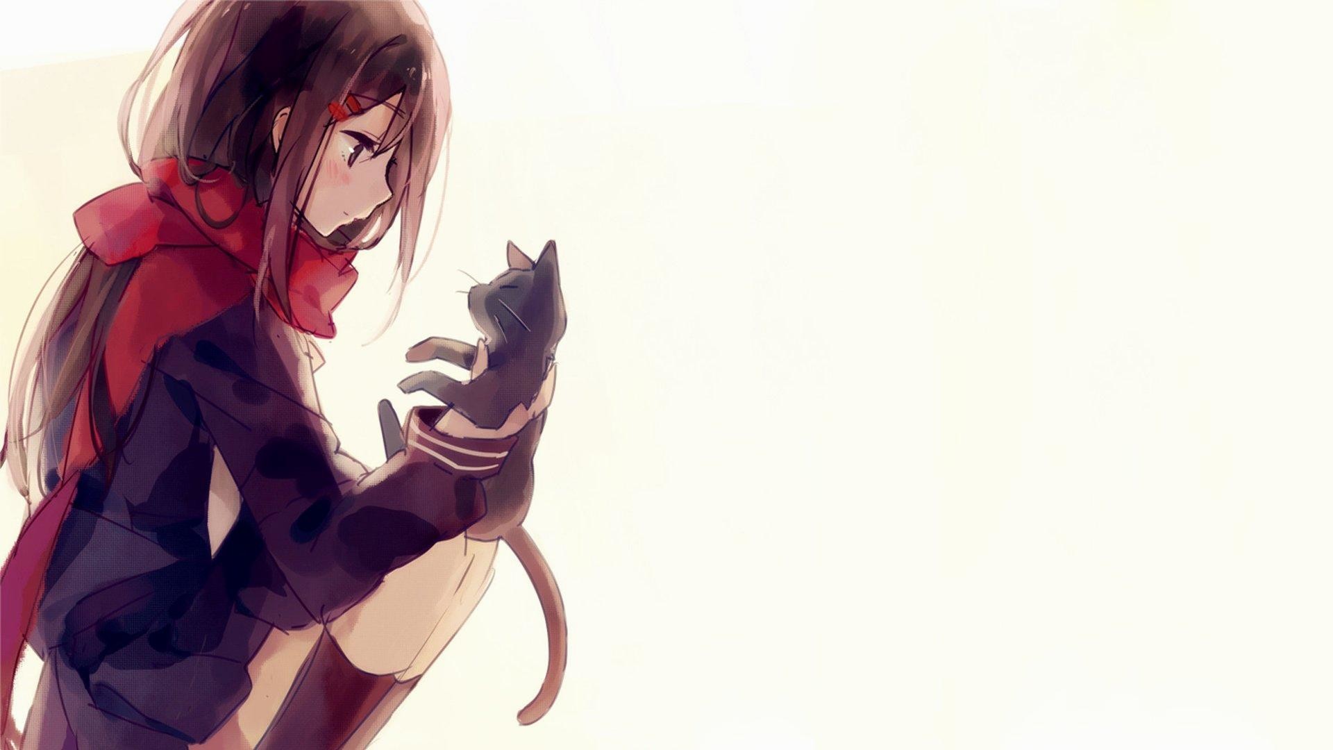 Wallpaper.wiki Download Free Anime Cat Background PIC