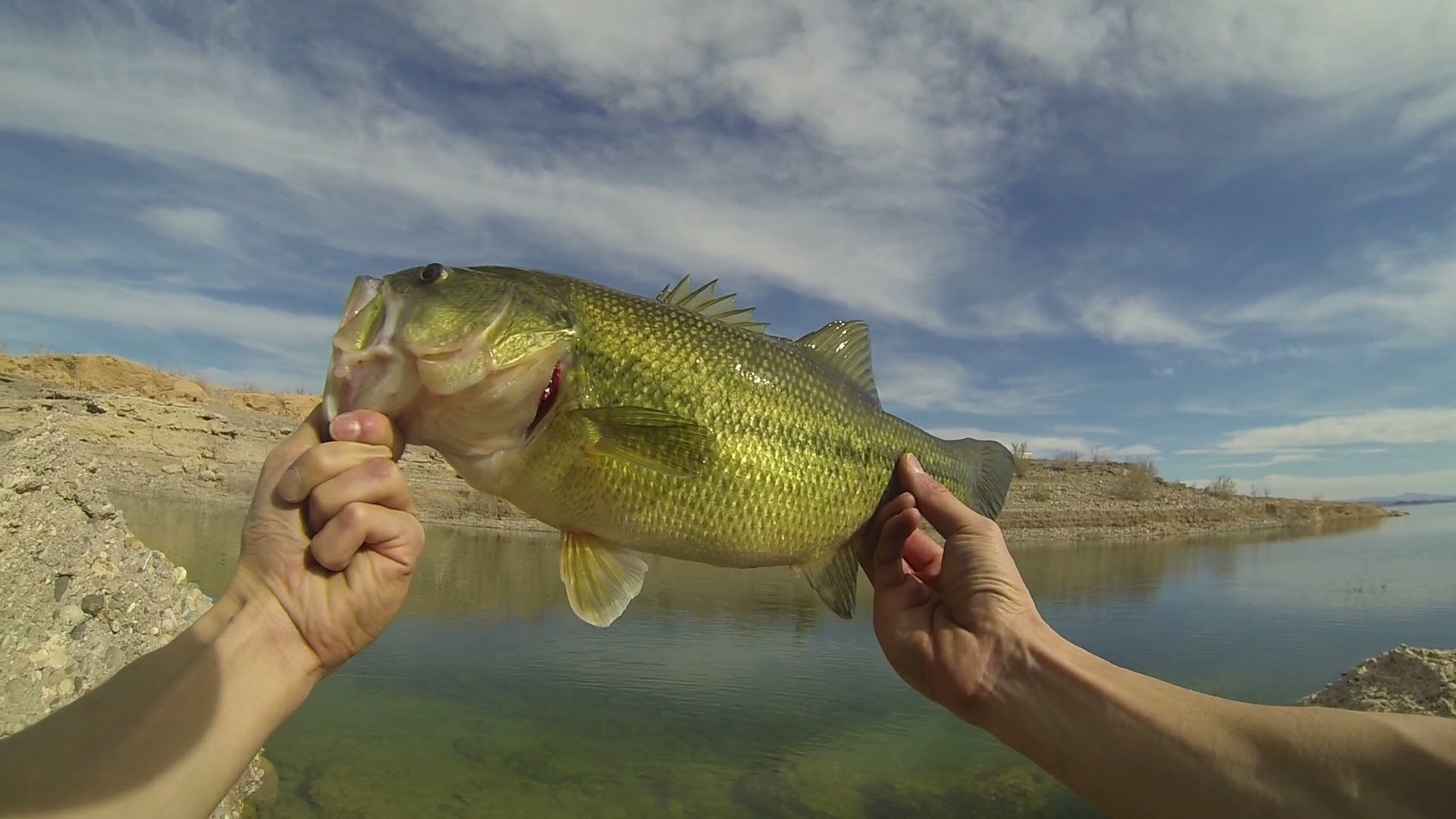 How I Caught 5 Large Mouth Bass at Lake Mead – GoPro Hero 3 HD POV – YouTube