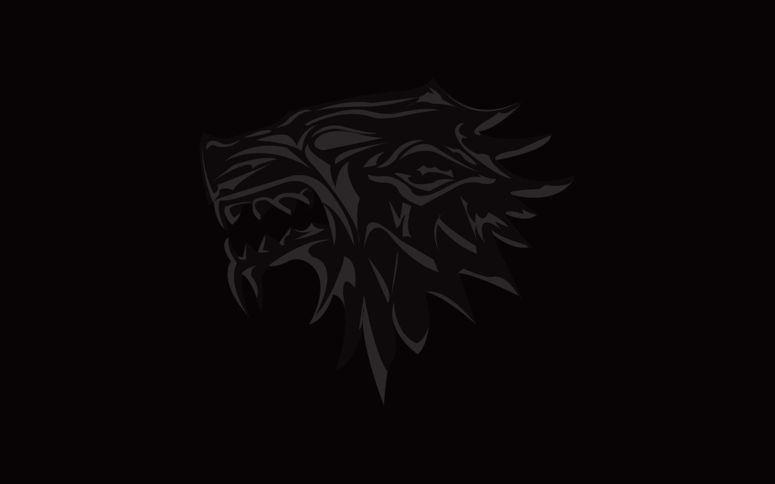 Wallpaper house of stark, game of thrones, logo, emblem, wolf