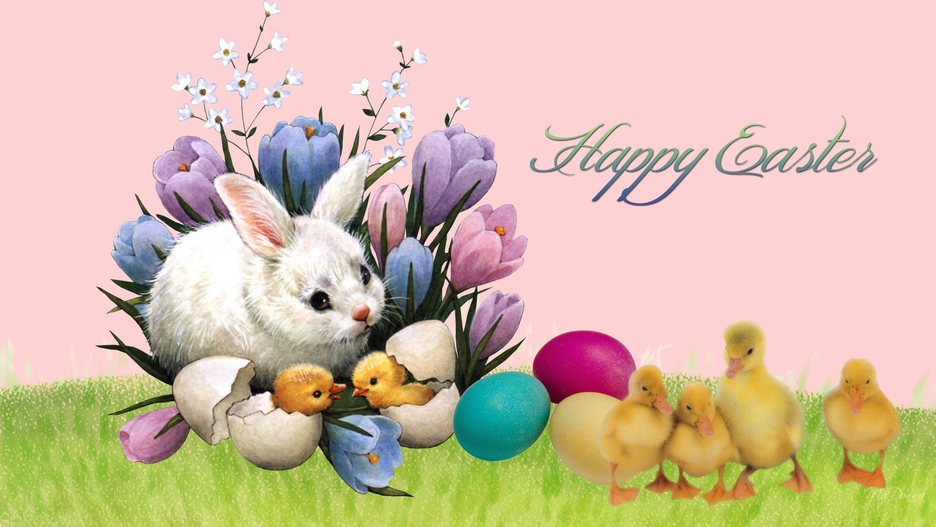 Free wallpaper easter bunny rabbits Easter Bunny Friends