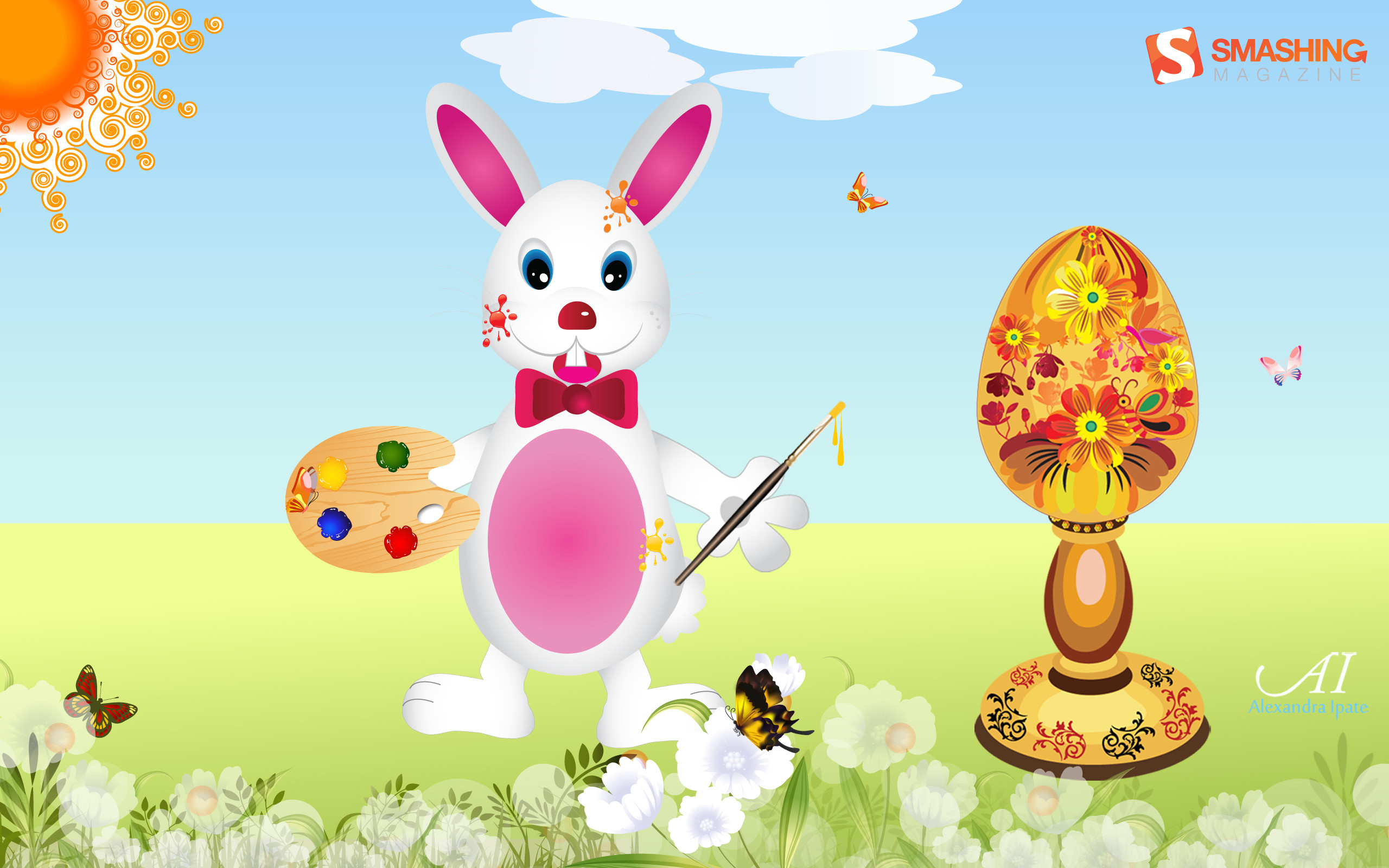 Easter Bunny With Painted Egg