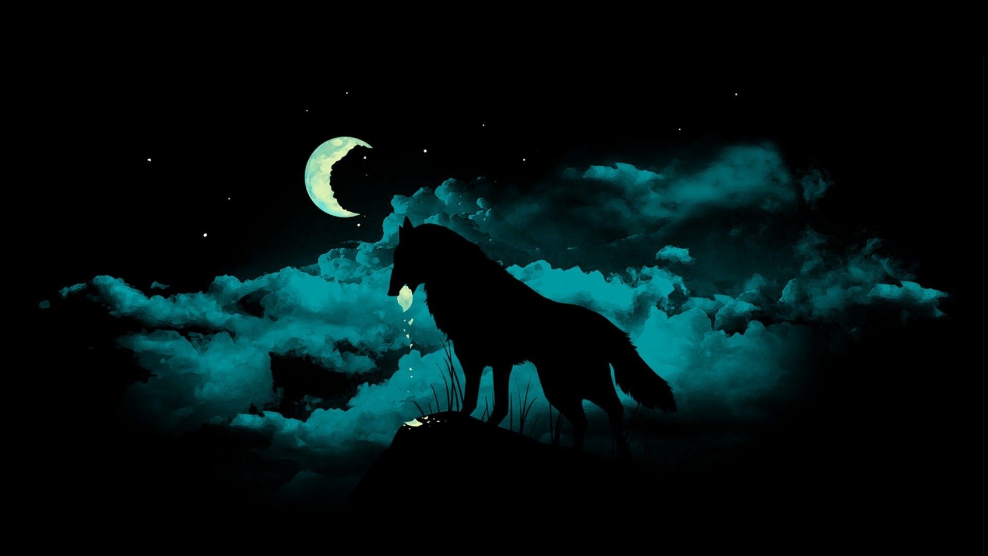Wallpapers For > Black Wolf Backgrounds
