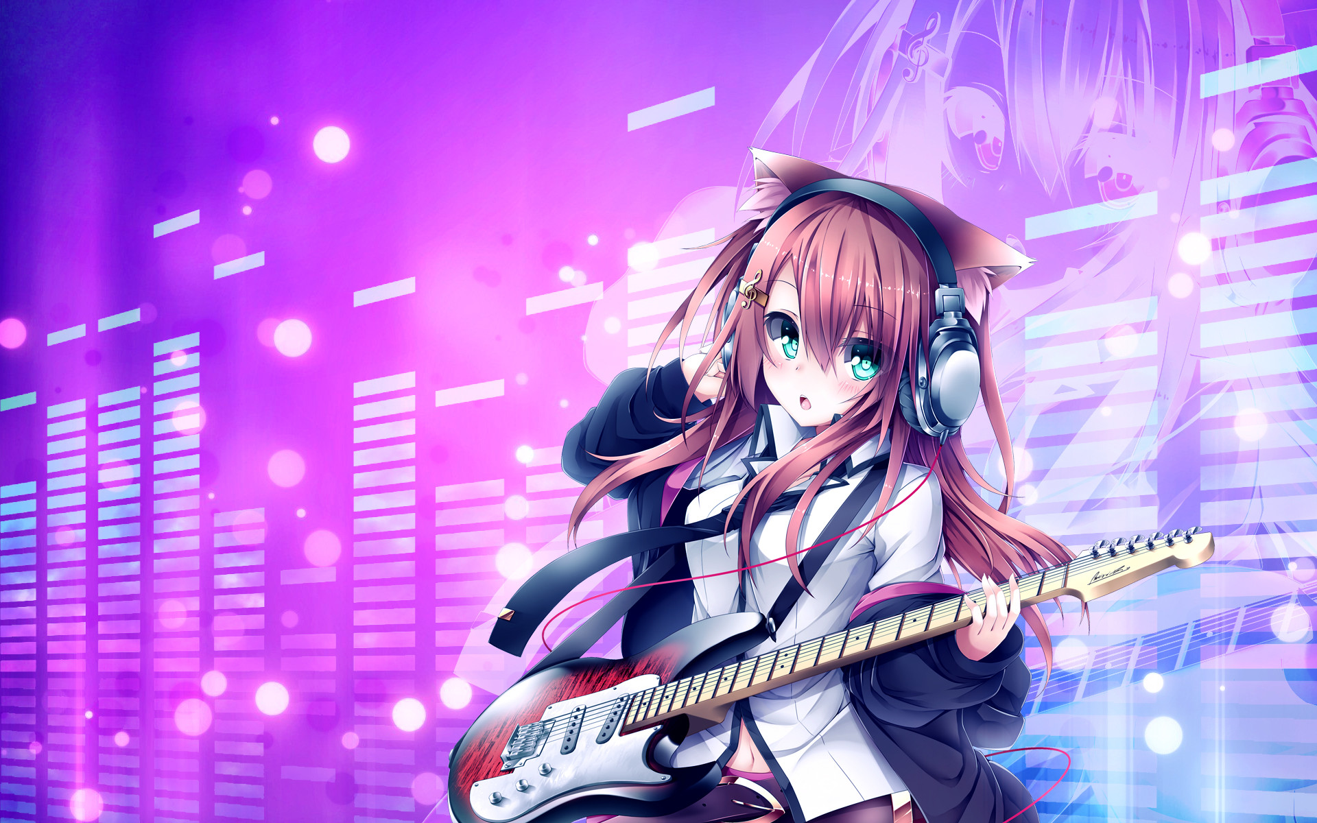 Guitar Anime Girl Wallpaper HD Wallpaper | WallpaperLepi