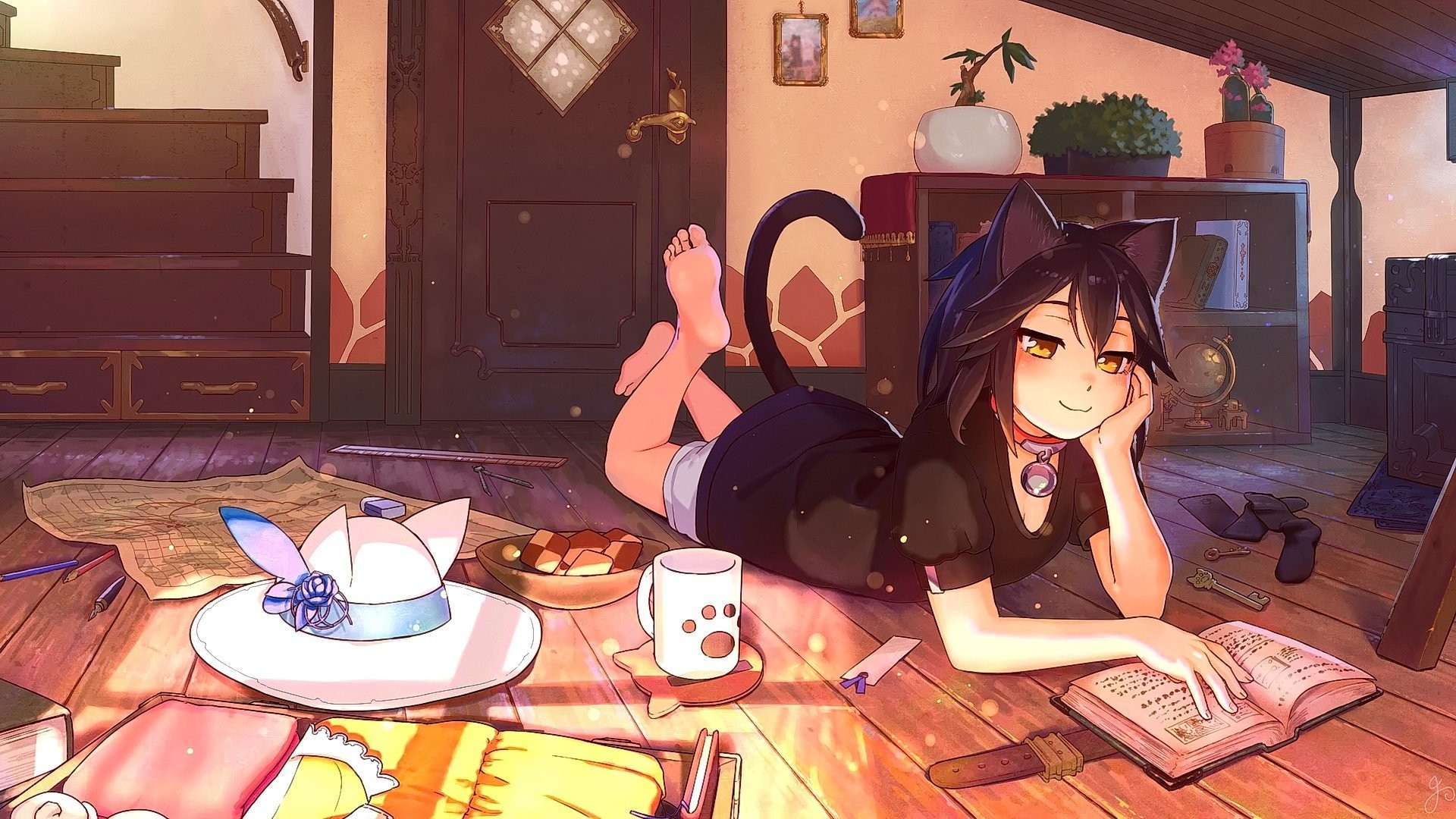 Anime Cat Girl HD Wallpaper Background ID695753