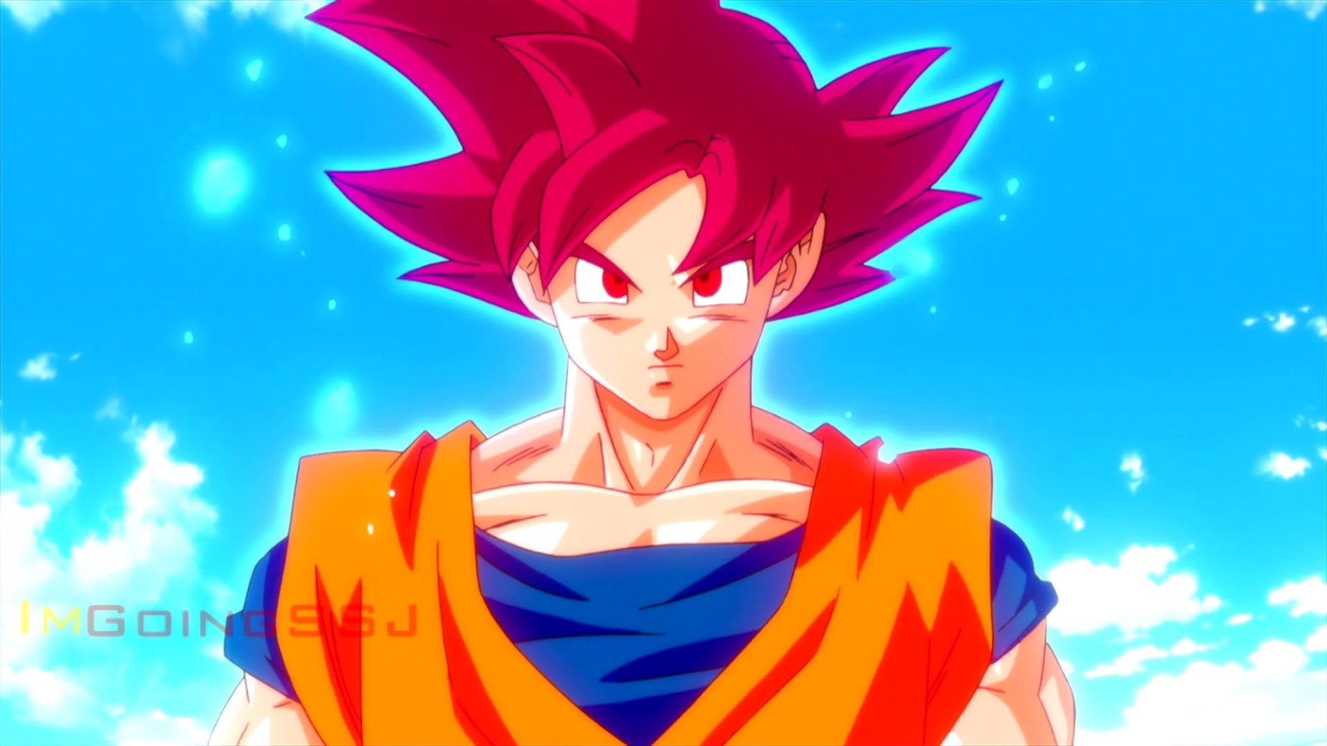 Goku turns Super Saiyan God YouTube