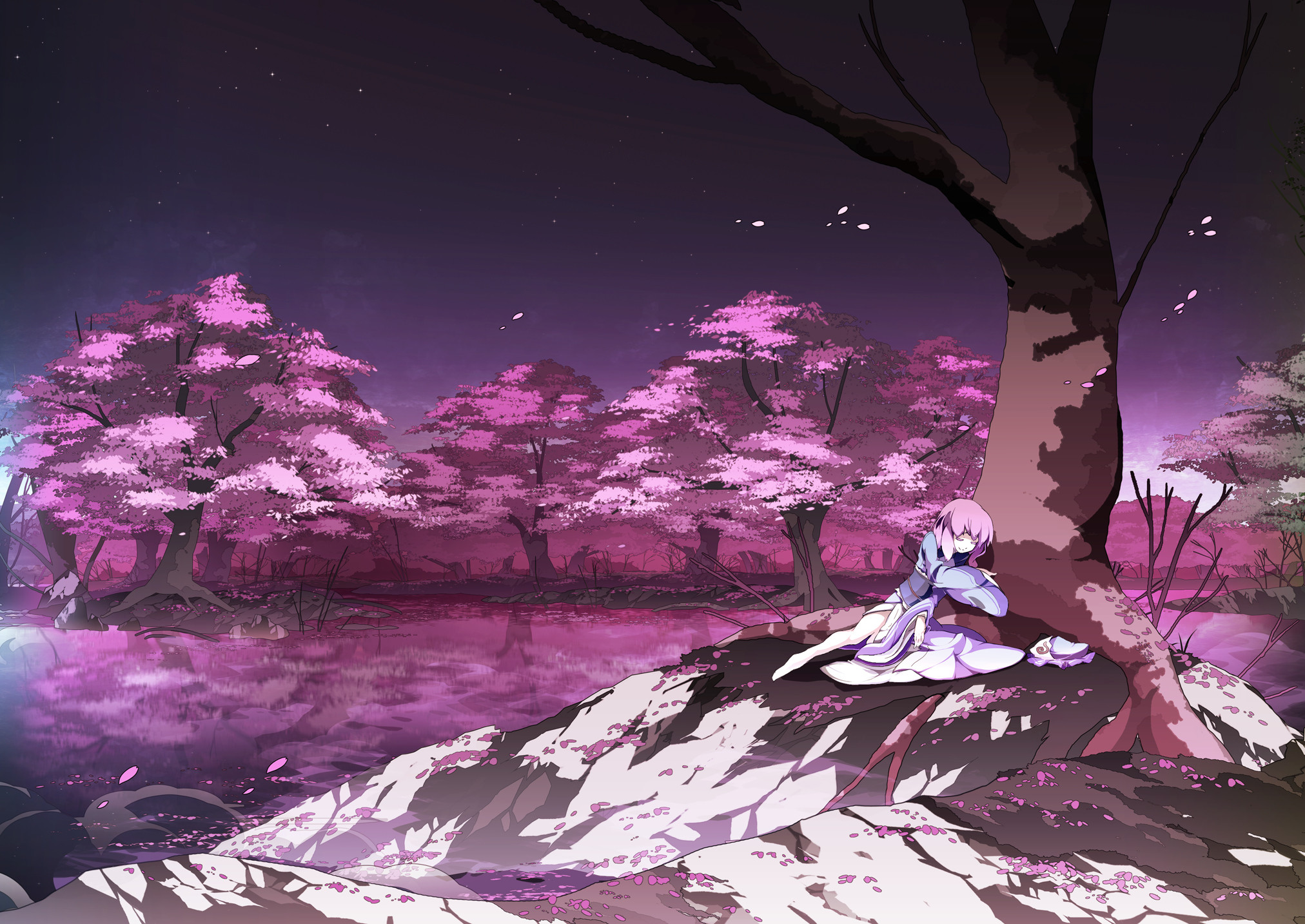 HD wallpaper anime cherry blossom seasons Culture Japan spring  futuristic  Wallpaper Flare