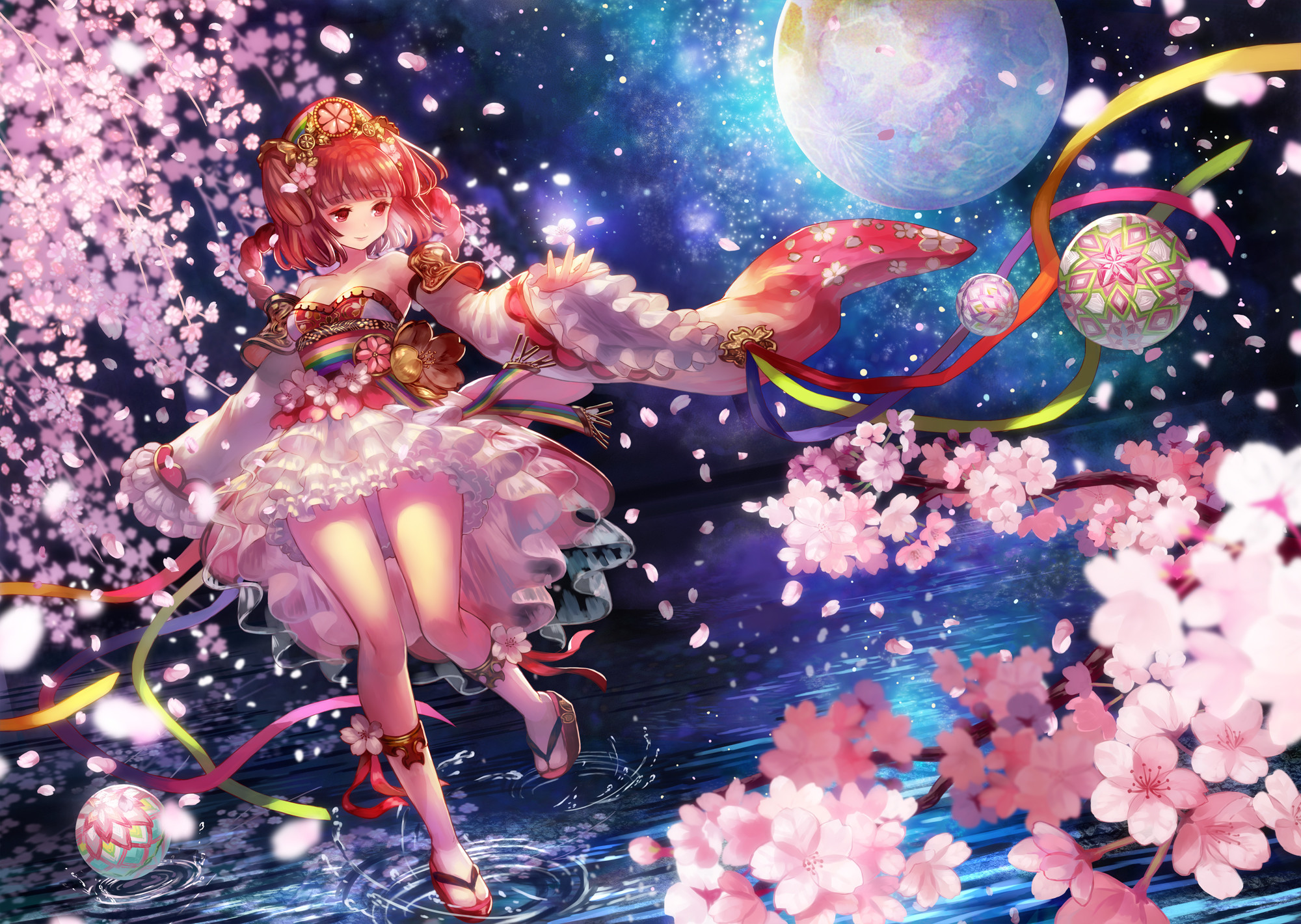 Download Sakura Anime Cherry Blossom Tree Illustration Wallpaper   Wallpaperscom