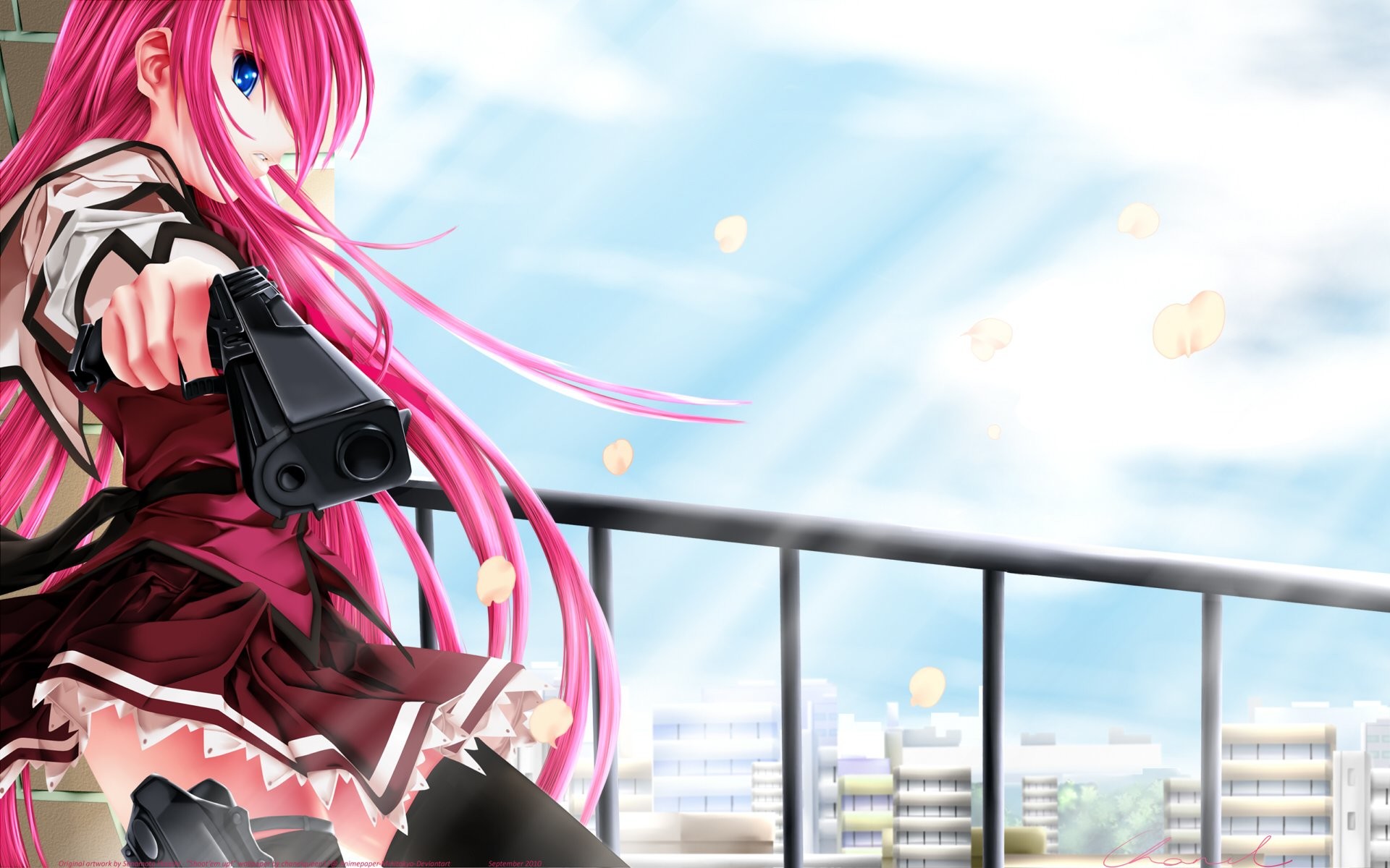 Anime Girl With Gun 892492 …