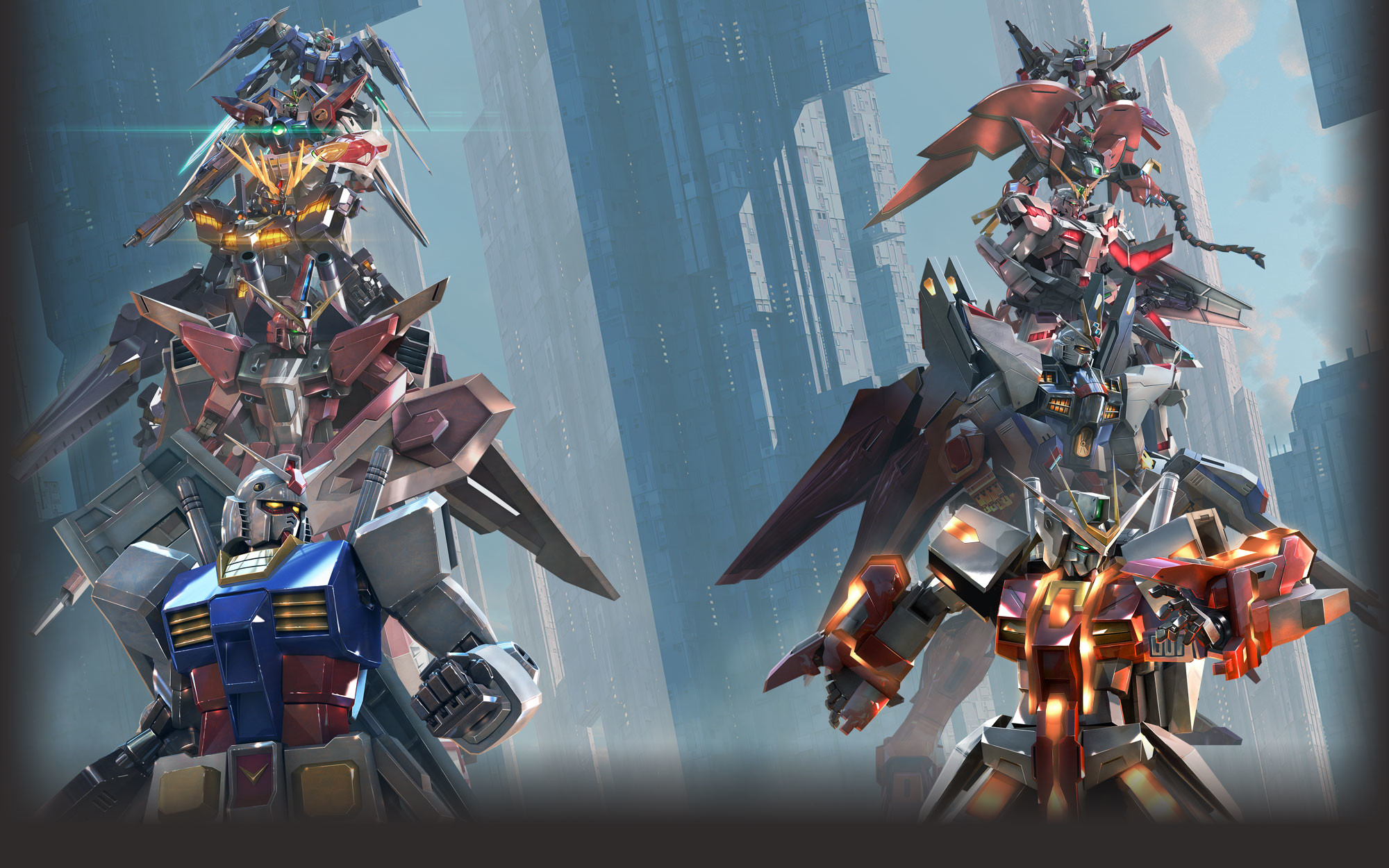Gundam vs gundam wallpaper