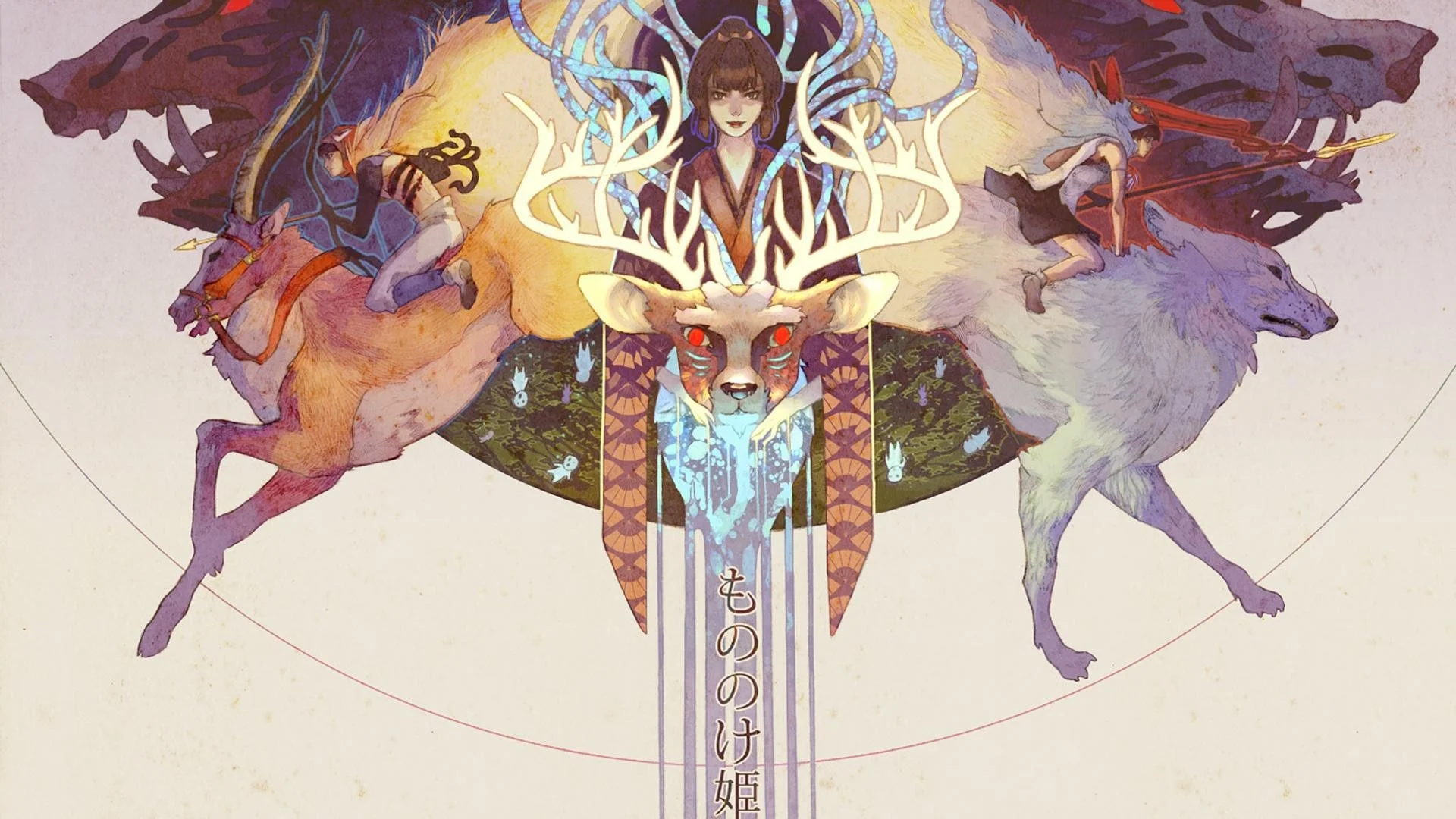 Princess Mononoke, Deer, Anime, Artwork Wallpapers HD / Desktop and Mobile  Backgrounds