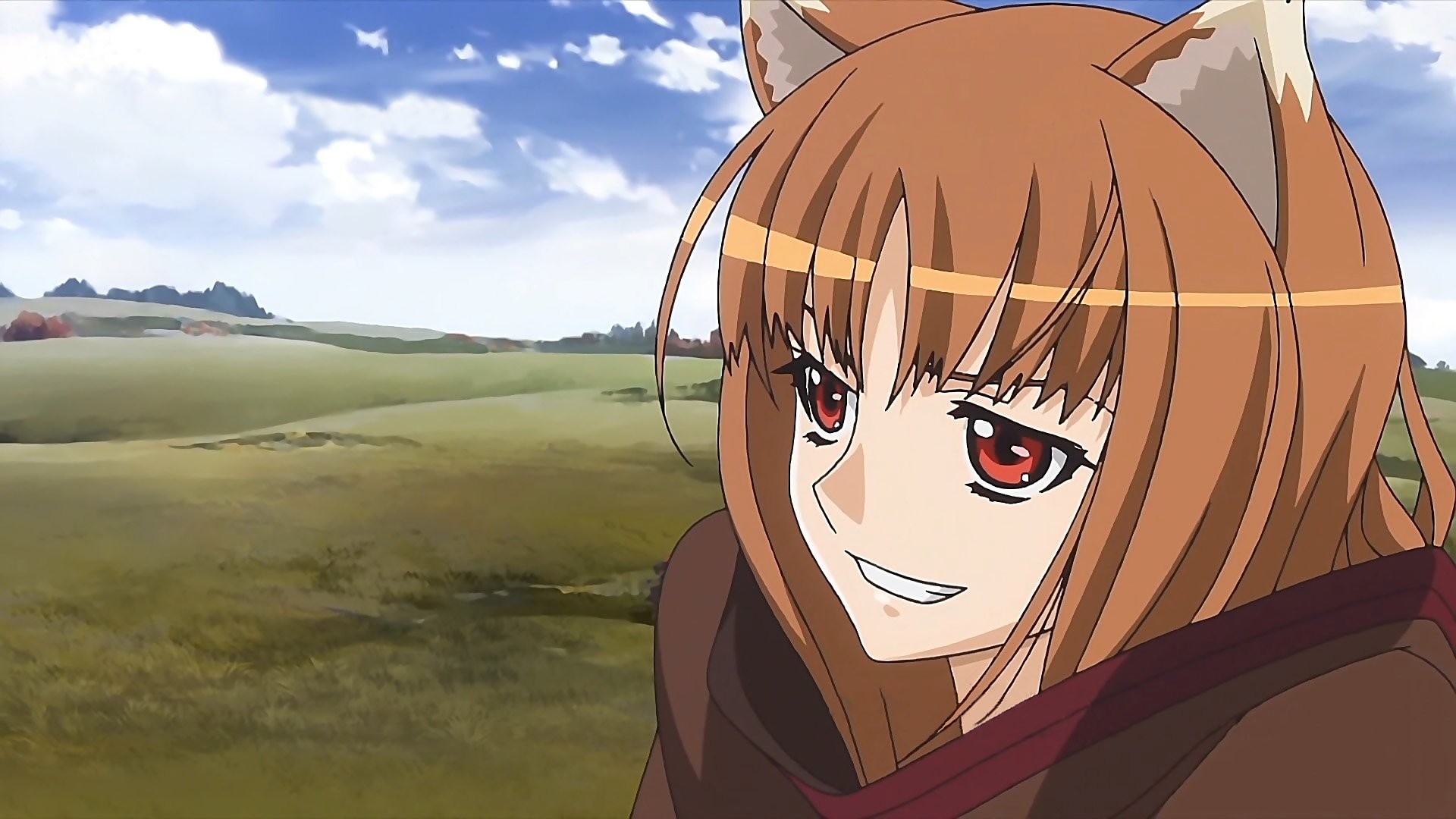 Spice And Wolf Animal Ears Anime Girls Red Eyes