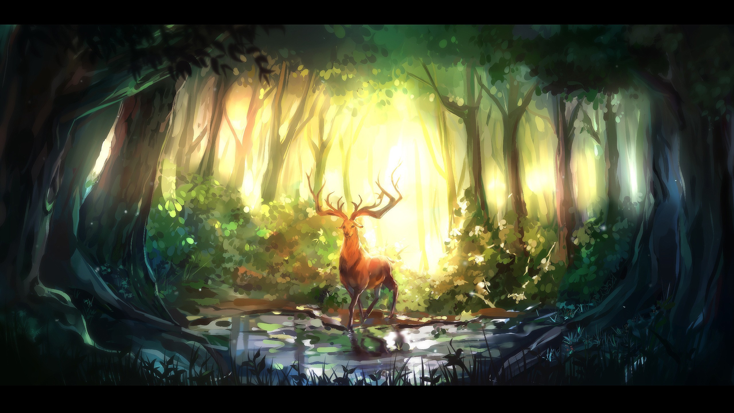 Anime Forest Scenery wallpaper in 1920x1080 resolution
