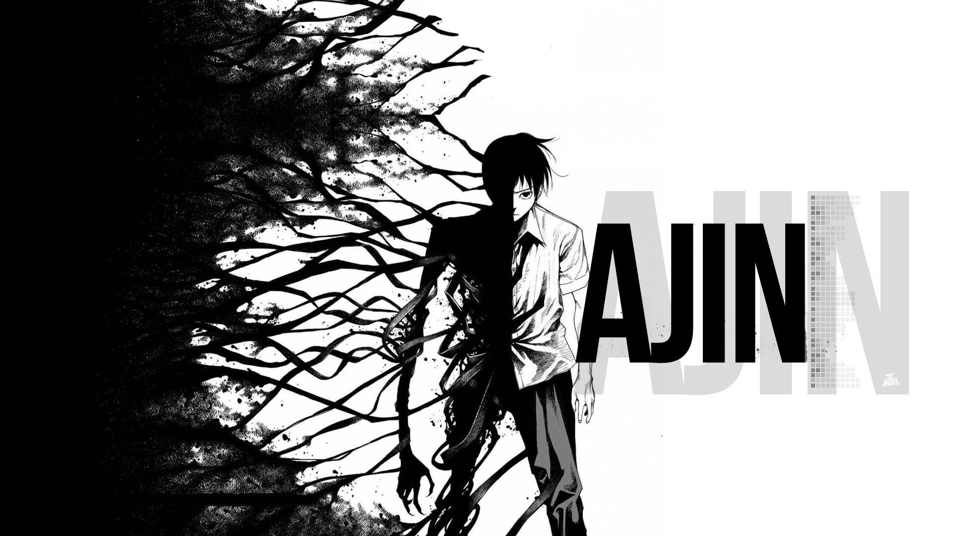 Anime – Ajin: Demi-Human Anime Black Creepy Dark Monster Wallpaper