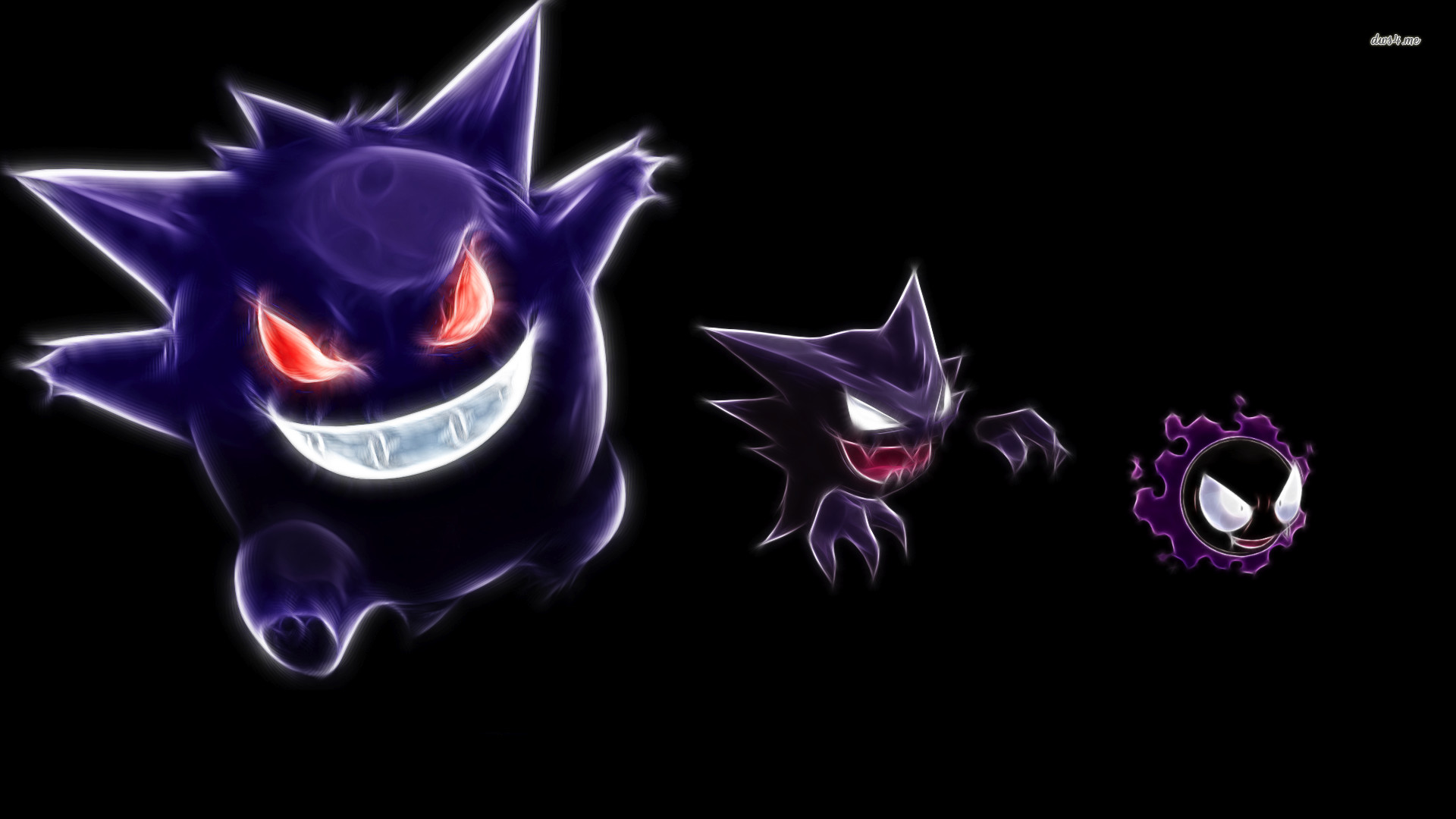 Gengar, Haunter and Gastly in Pokemon wallpaper – Game wallpapers
