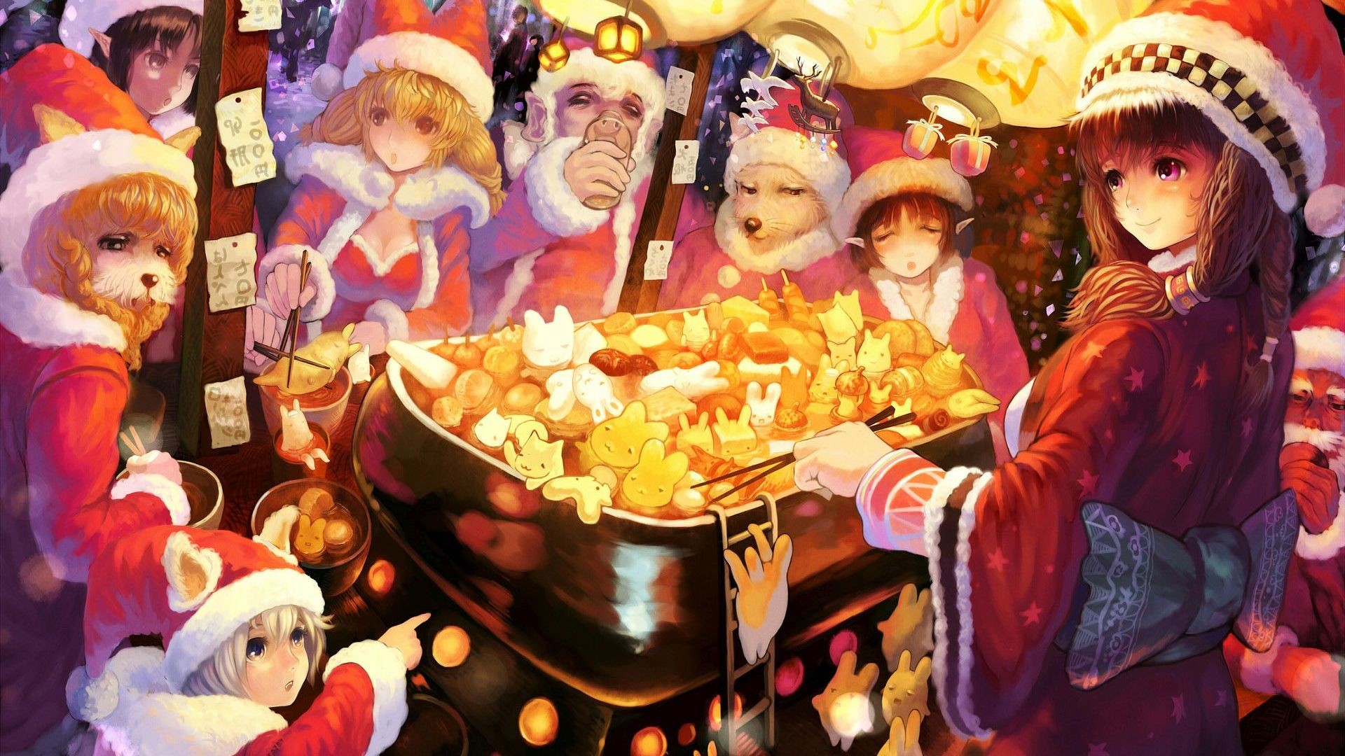 Anime Merry Christmas HD wallpaper
