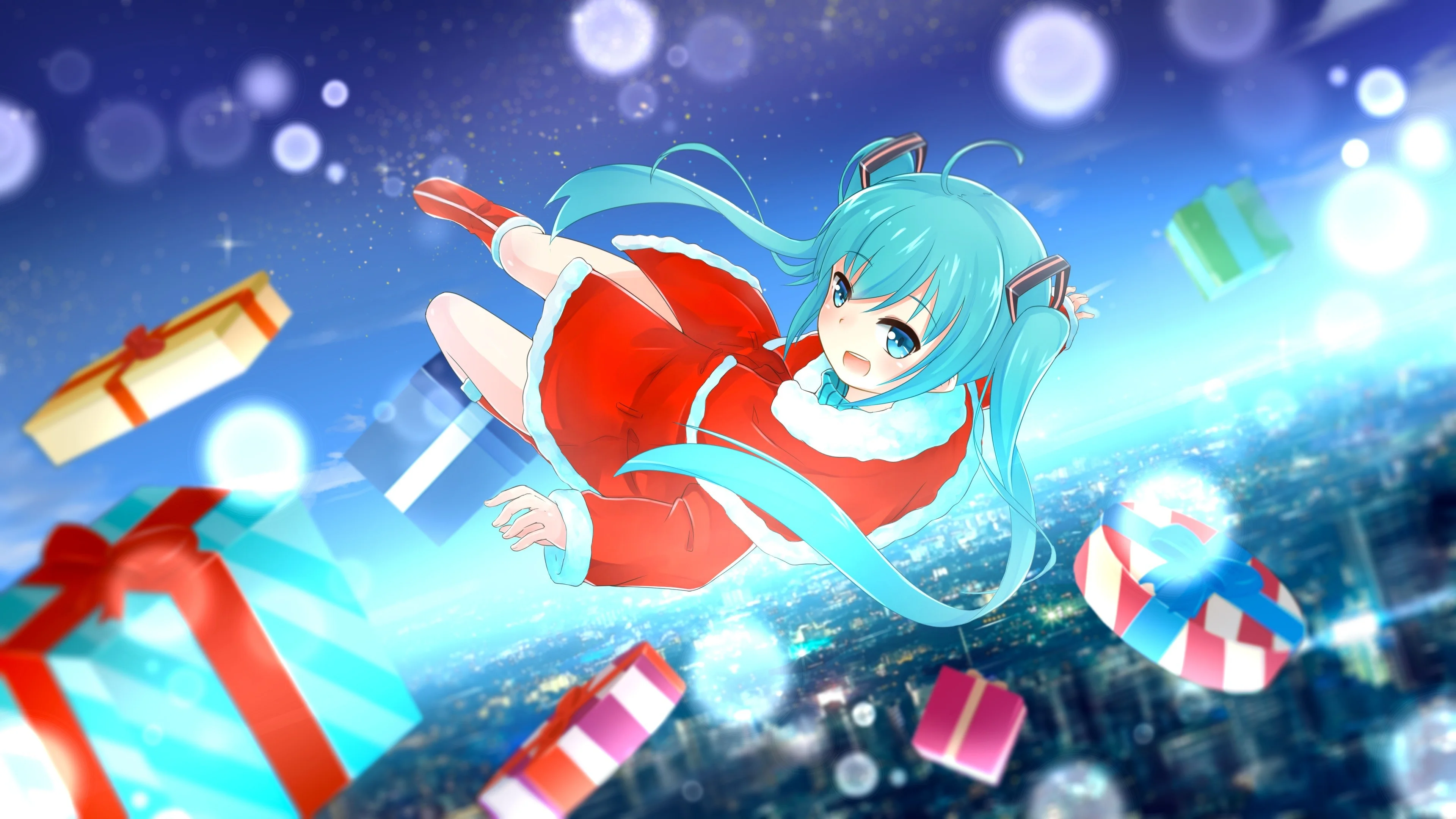 Anime, Anime Girls, Vocaloid, Hatsune Miku, Christmas Wallpapers HD / Desktop and Mobile Backgrounds