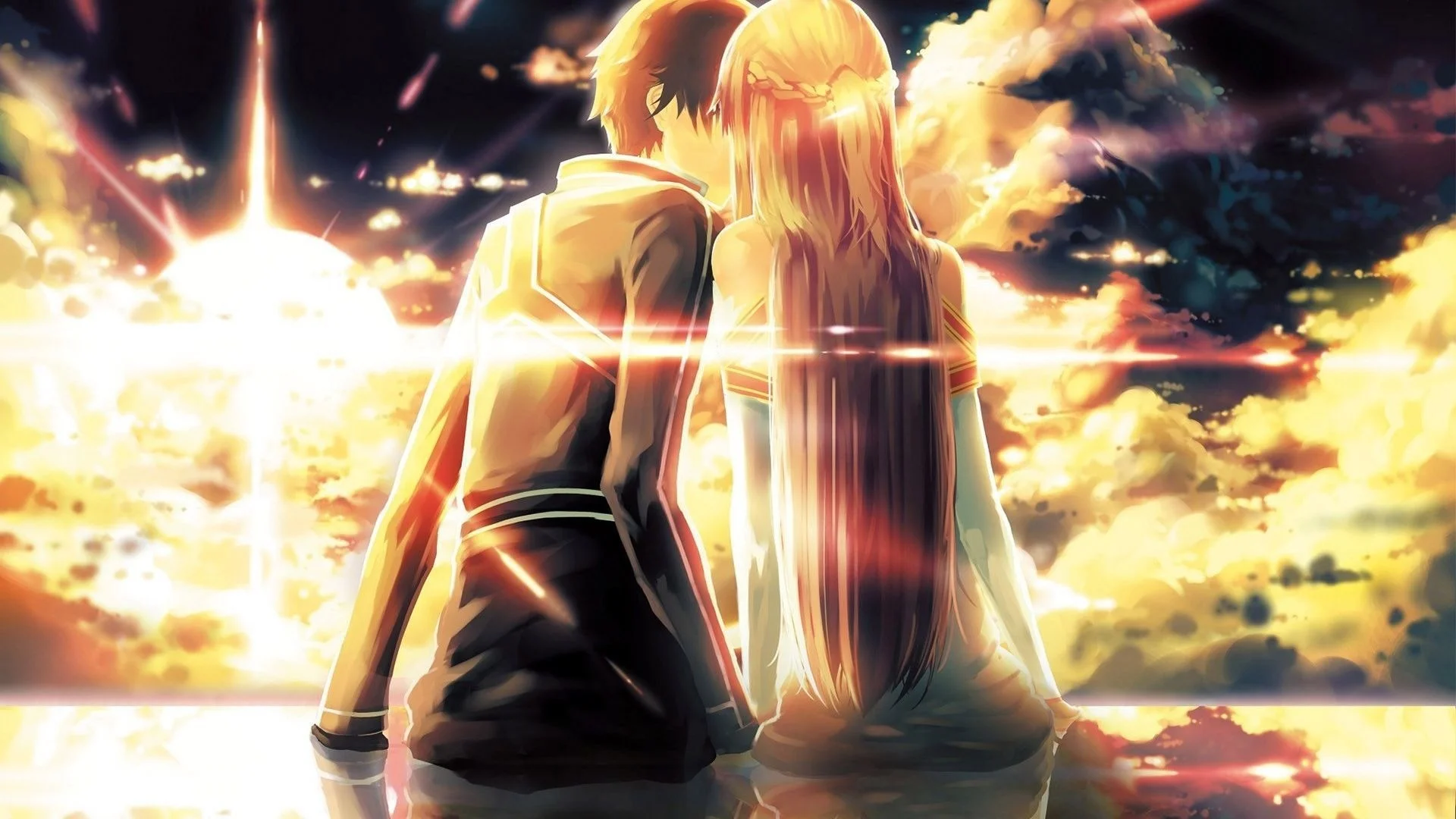 Hình nền anime cặp đôi hôn nhau làm cho trái tim bạn sảng khoái. Những chi tiết tinh tế của bức tranh làm tình yêu trở nên đẹp đẽ và ngọt ngào. Nét vẽ của họa sĩ rất sáng tạo, tạo nên một bầu không khí lãng mạn và huyền thoại.