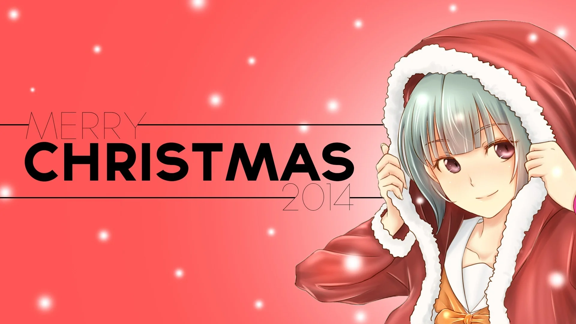 anime christmas girl wallpaper