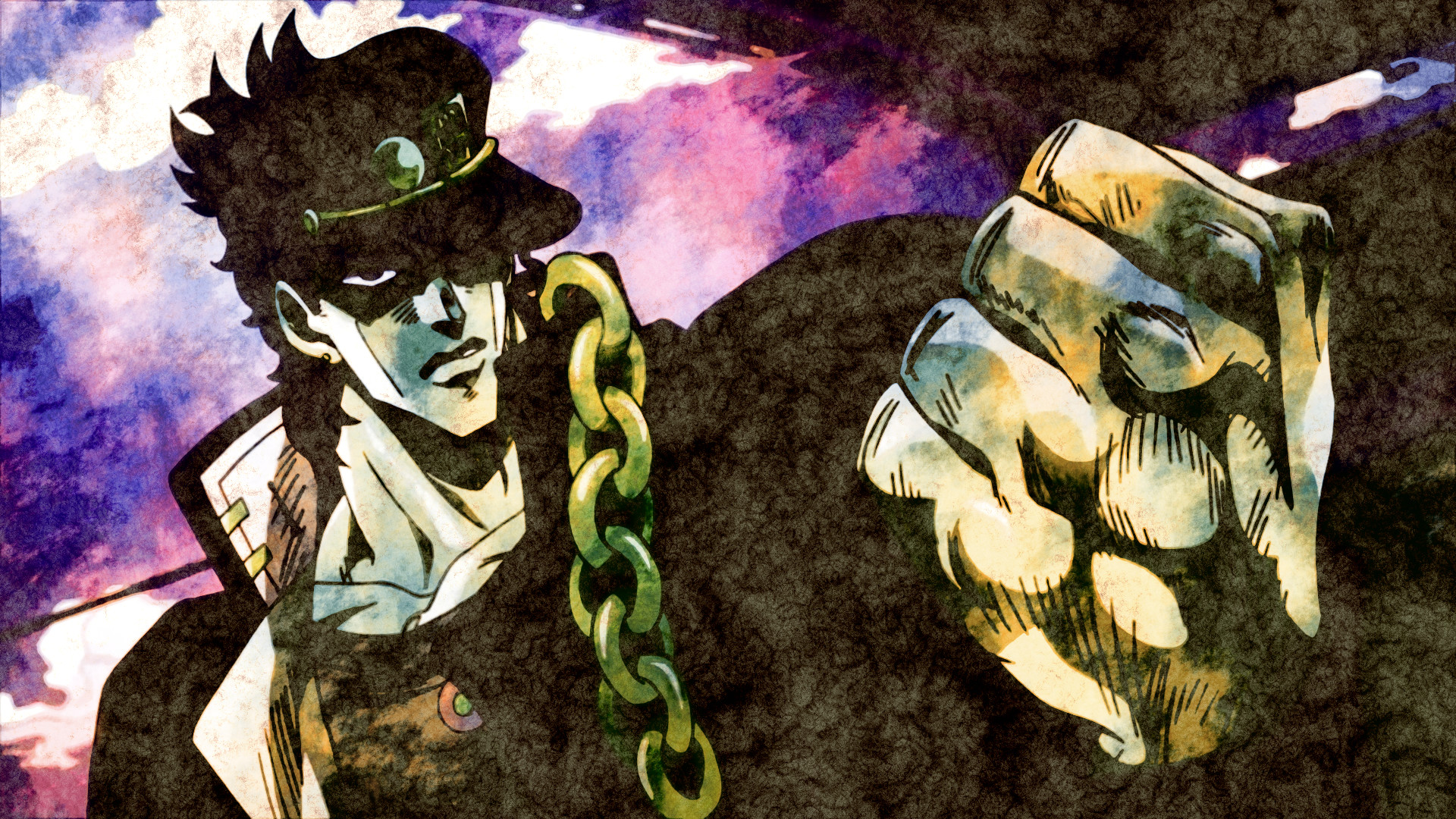 Res: 1920x1080,  Jotaro and Star Platinum [ Wallpaper] by