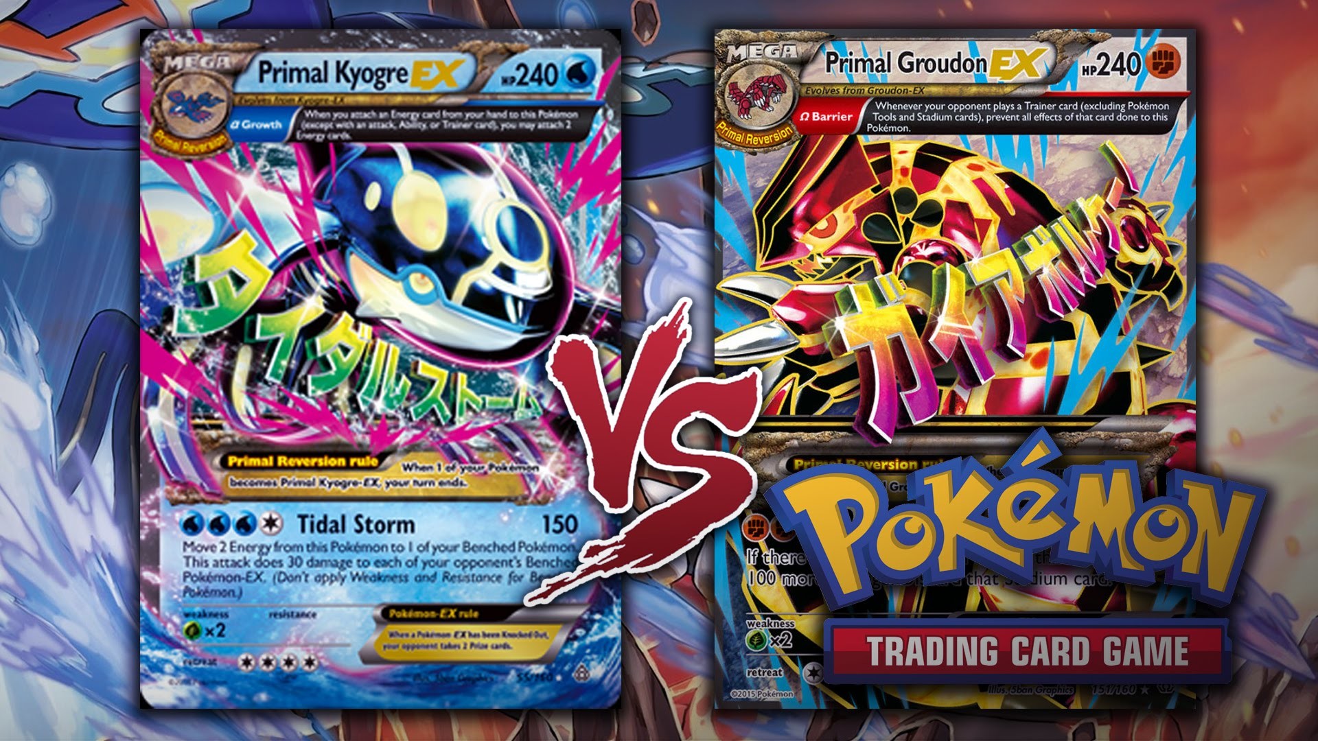 POKMON TRADING CARD GAME KYOGRE PRIMIGENIO VS GROUDON PRIMIGENIO TCG / JCC. – YouTube