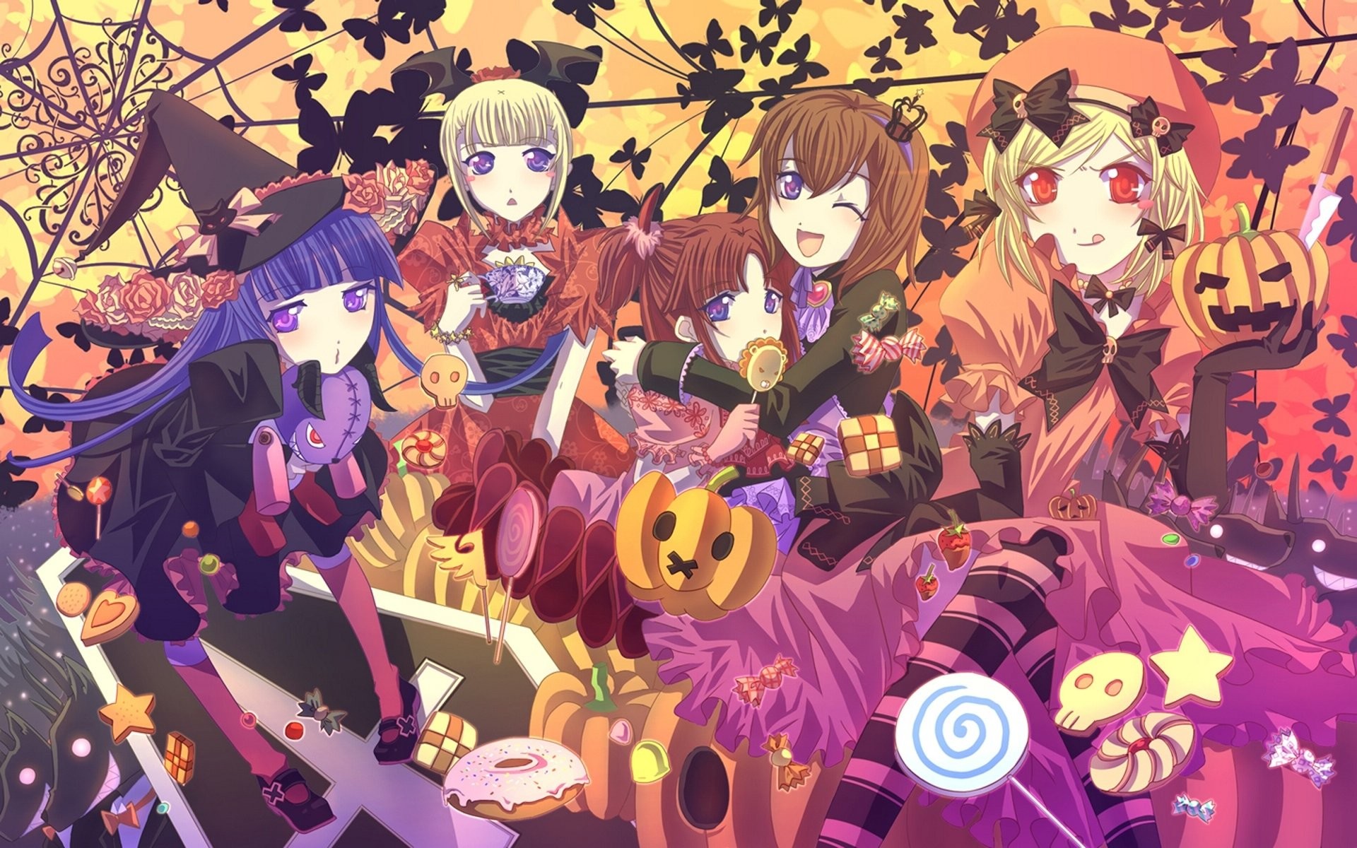 Cute Halloween Anime Wallpapers  Top Free Cute Halloween Anime Backgrounds   WallpaperAccess