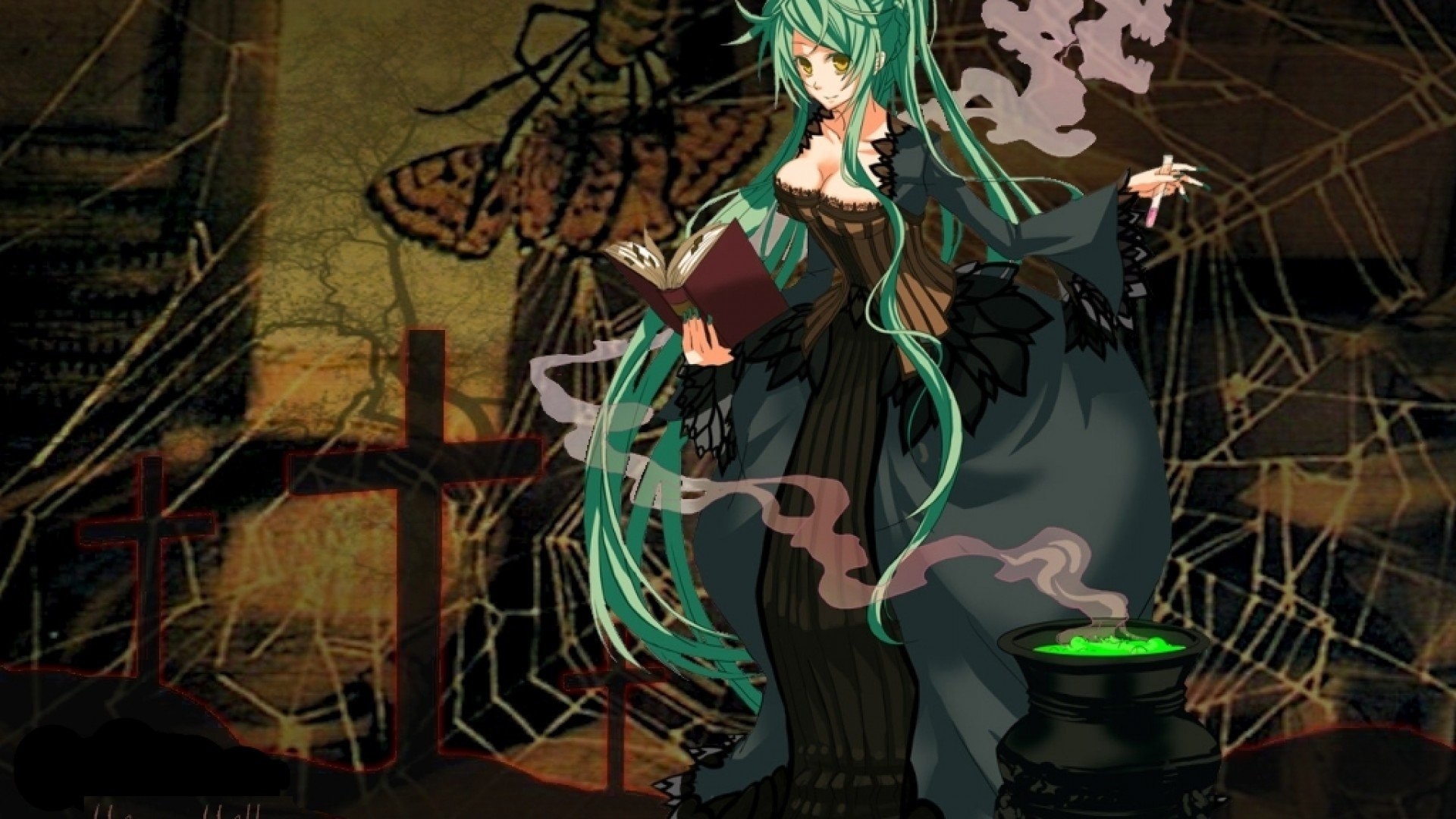 halloween wallpaper halloween witch ; wallpaper-halloween-anime