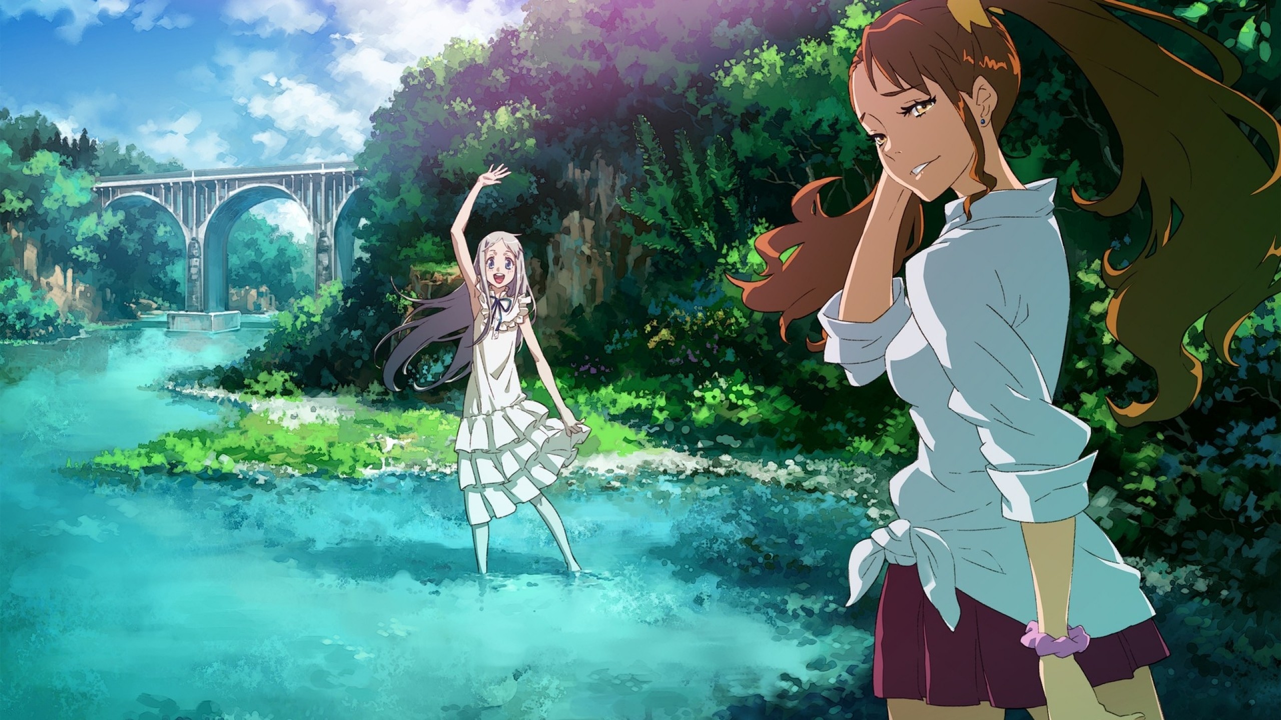 Anime landscape sunlight park forest trees Anime HD wallpaper   Wallpaperbetter