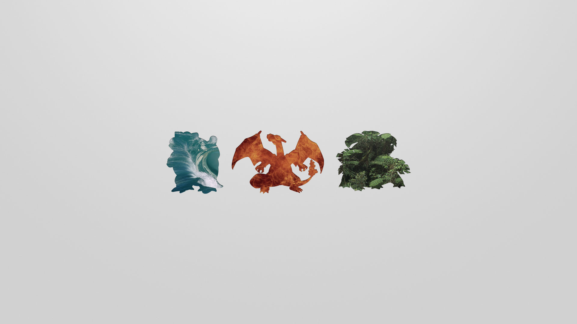 For those of you who liked the pokemon starters wallpaper, here are their evolved forms