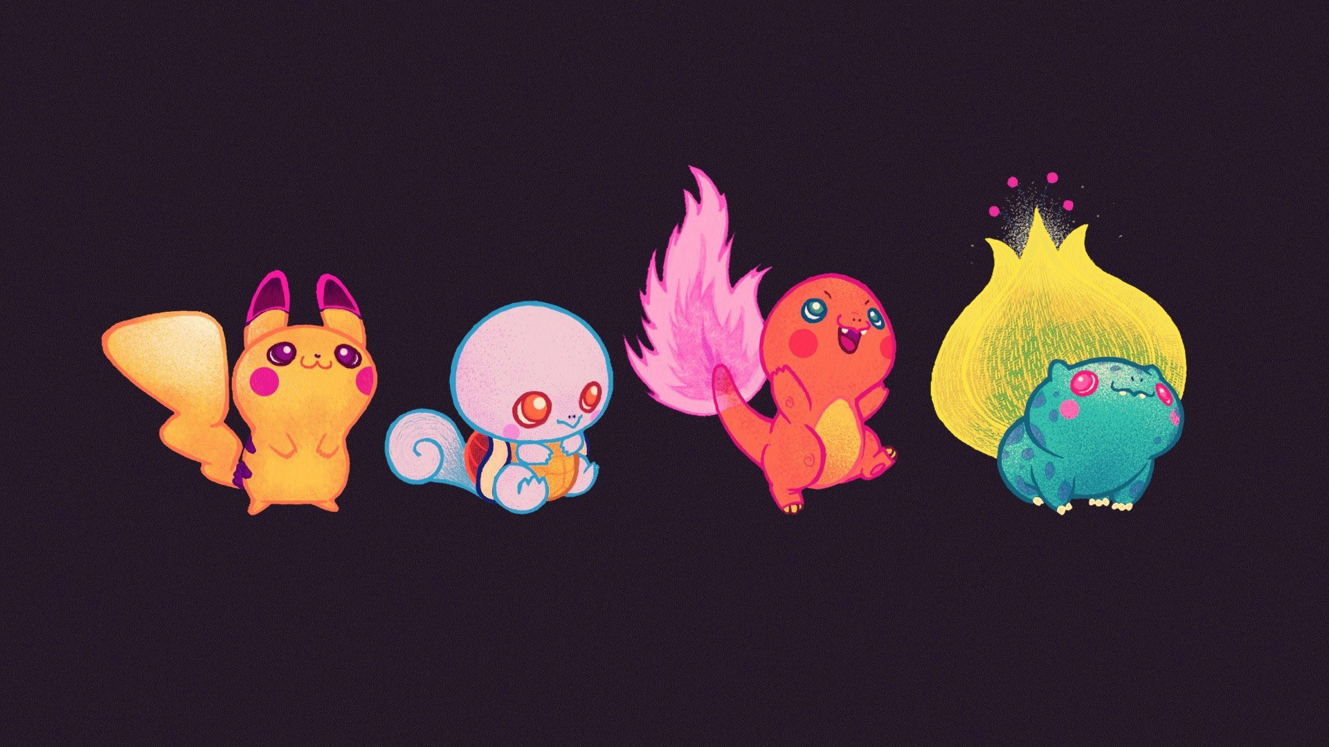 Lovely Starter Pokemon Go Art Wallpaper Wallpaper