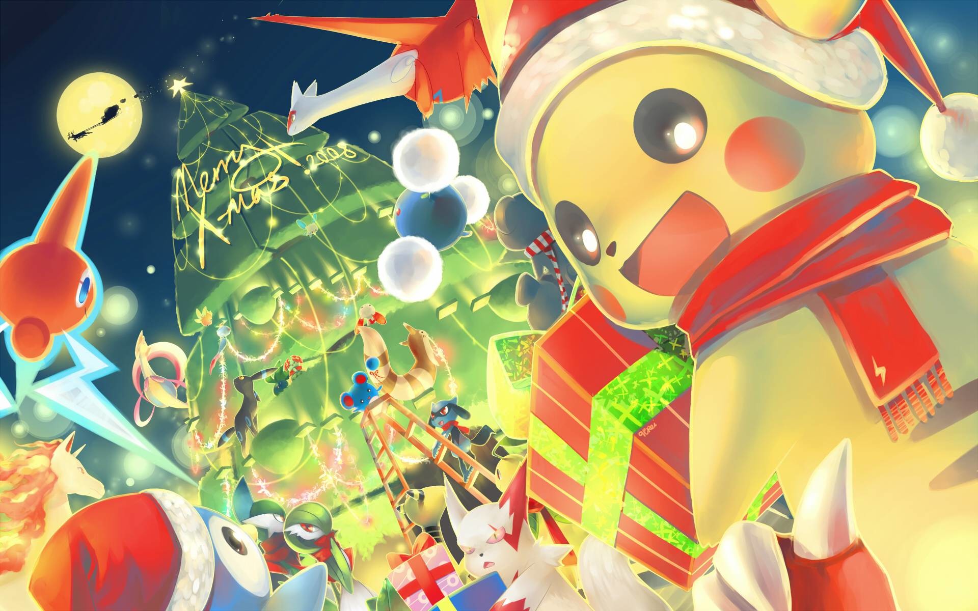 Pix For > Pokemon Christmas Wallpaper