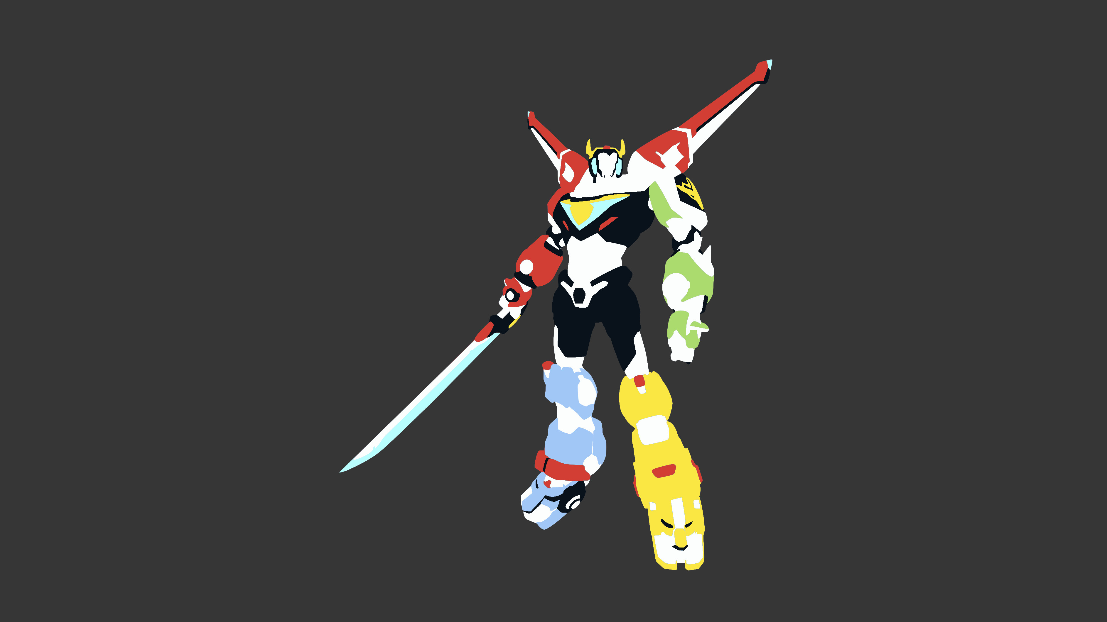 Voltron Minimalist Wallpaper Gray Background by DamionMauville