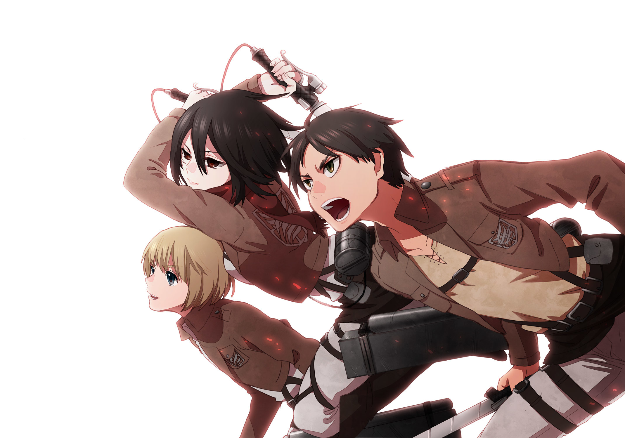 Attack On Titan Wallpaper Eren Mikasa Armin Anime LAttaque Des Ti