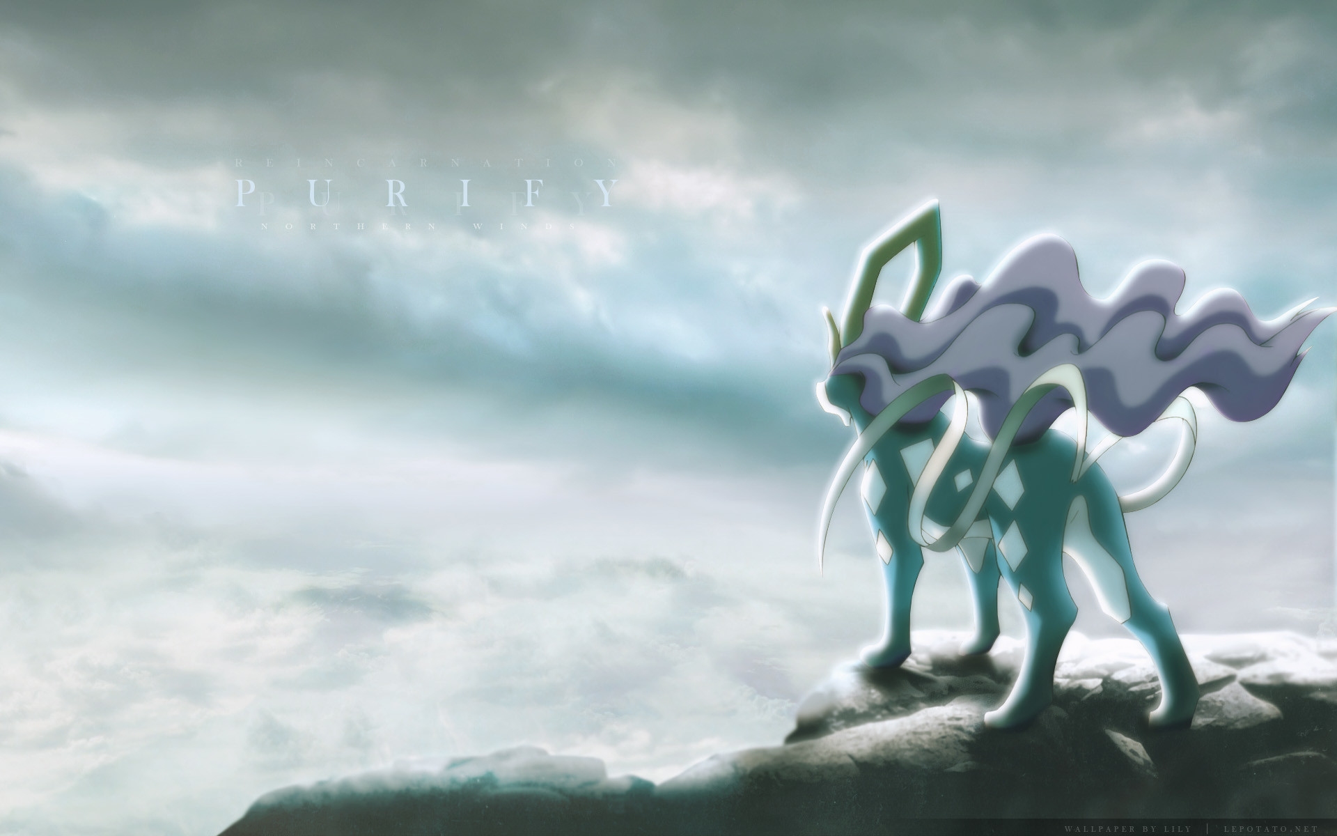 Tags Anime, Pokmon, Suicune, Artist Request, Wallpaper