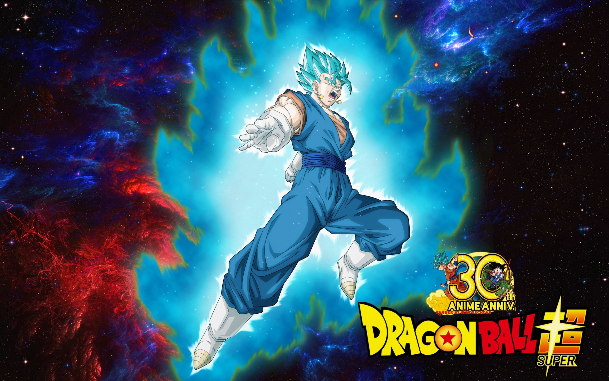 Dragon Ball Super Wallpaper – Vegito Saiyan Blue by WindyEchoes