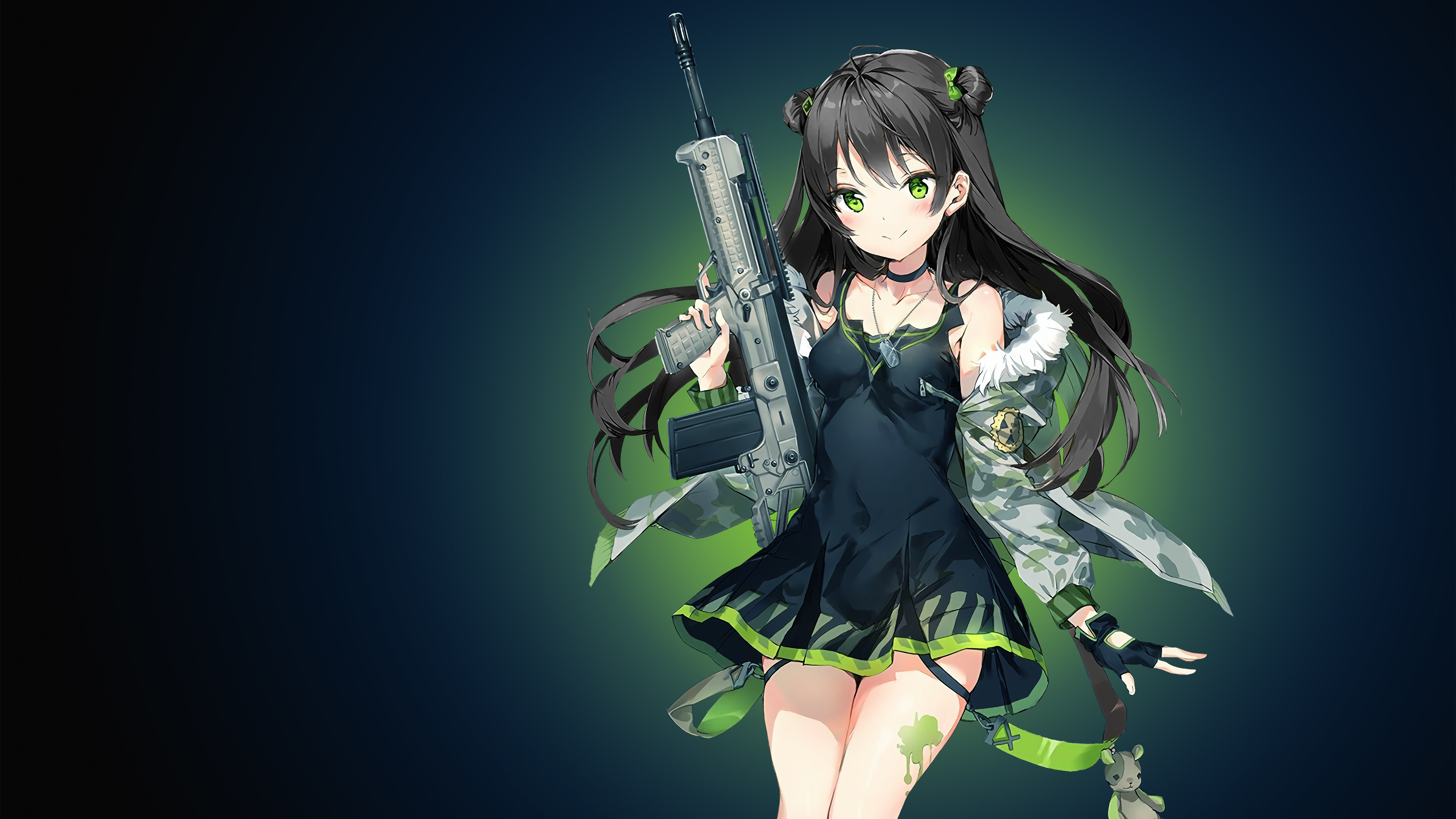 Anime girl, Green, Girls Frontline,