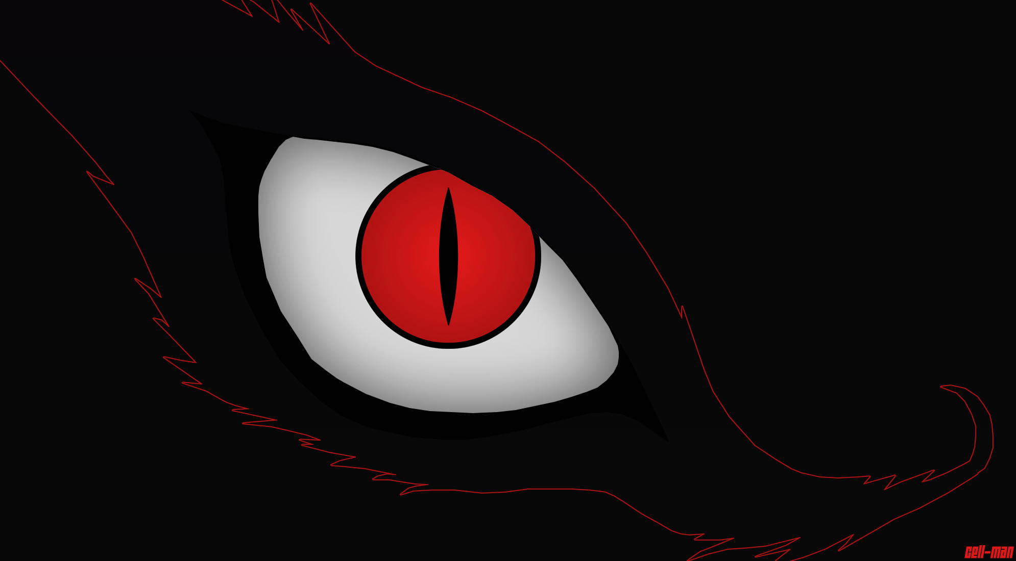 … Kyuubi (Nine Tails Demon Fox)'s Eye Wallpaper by CELL-MAN