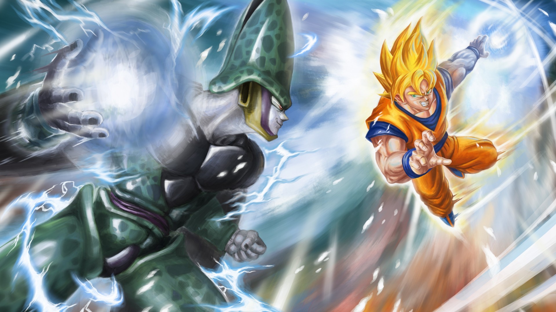 SSJ Goku vs Perfect Cell – Another well choreographed fight in Dbz. and the  shock of Goku forfeiting the match to Cell and passing the torch to Gohan.