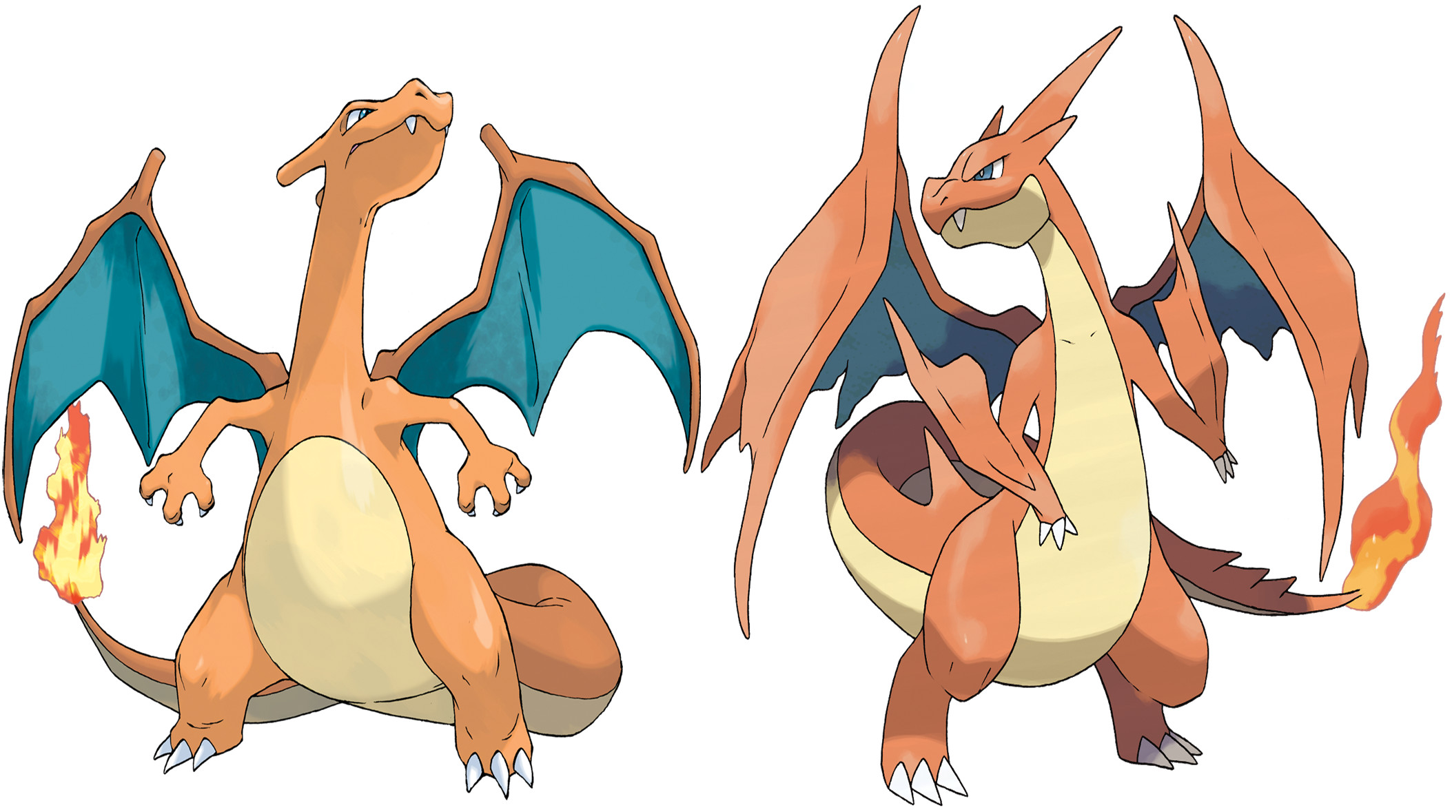 Charizard And Mega Charizard Y by Frie Ice