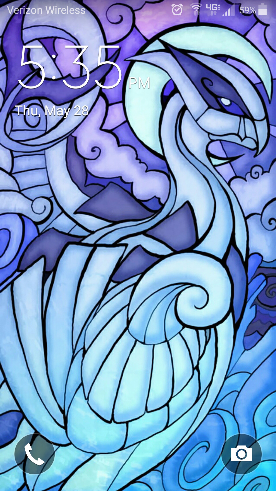 My dual Ho oh / Lugia phone backgrounds