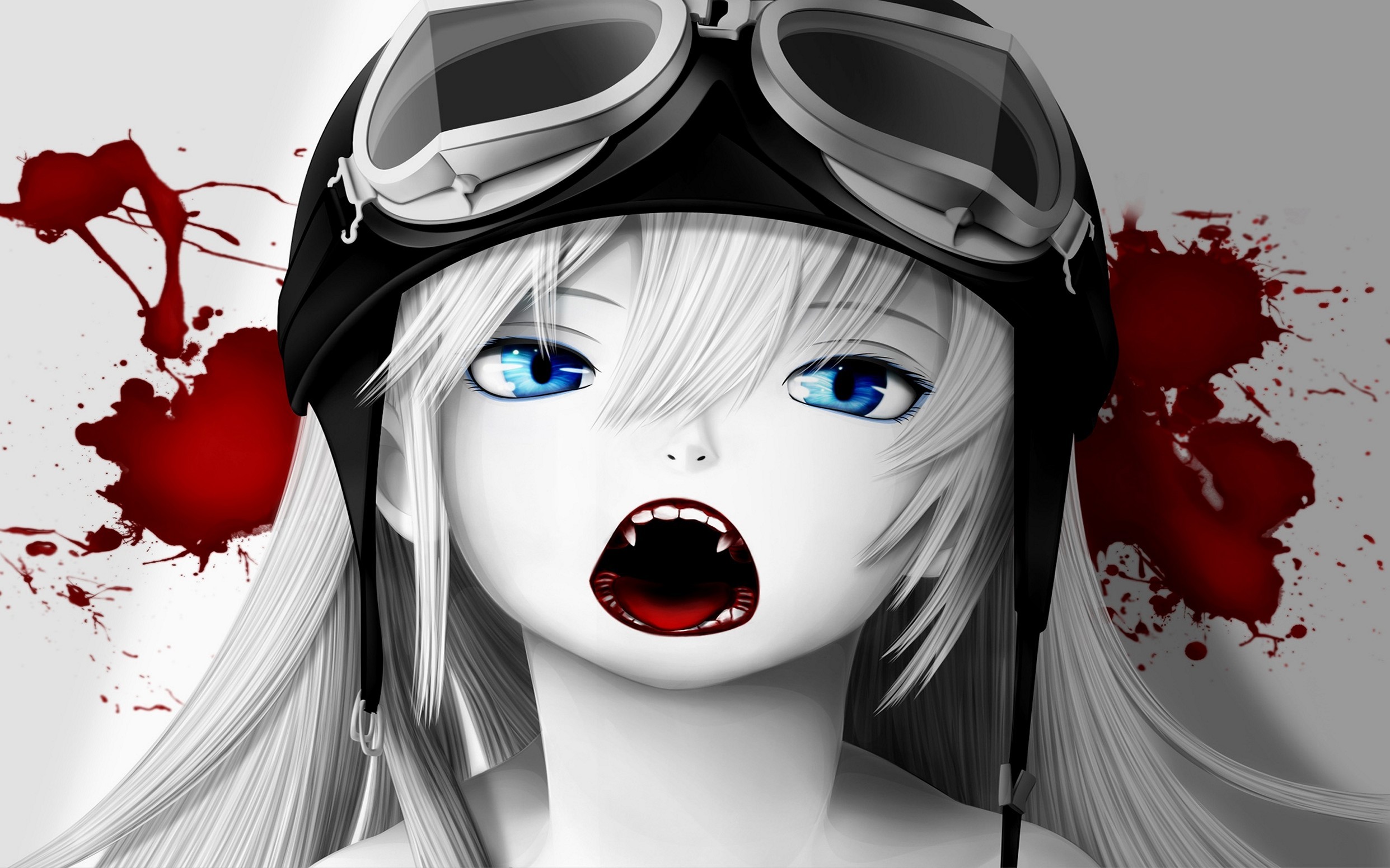 Girl Vampire Blood Glasses Mask Legendary Iphone Wallpaper Anime