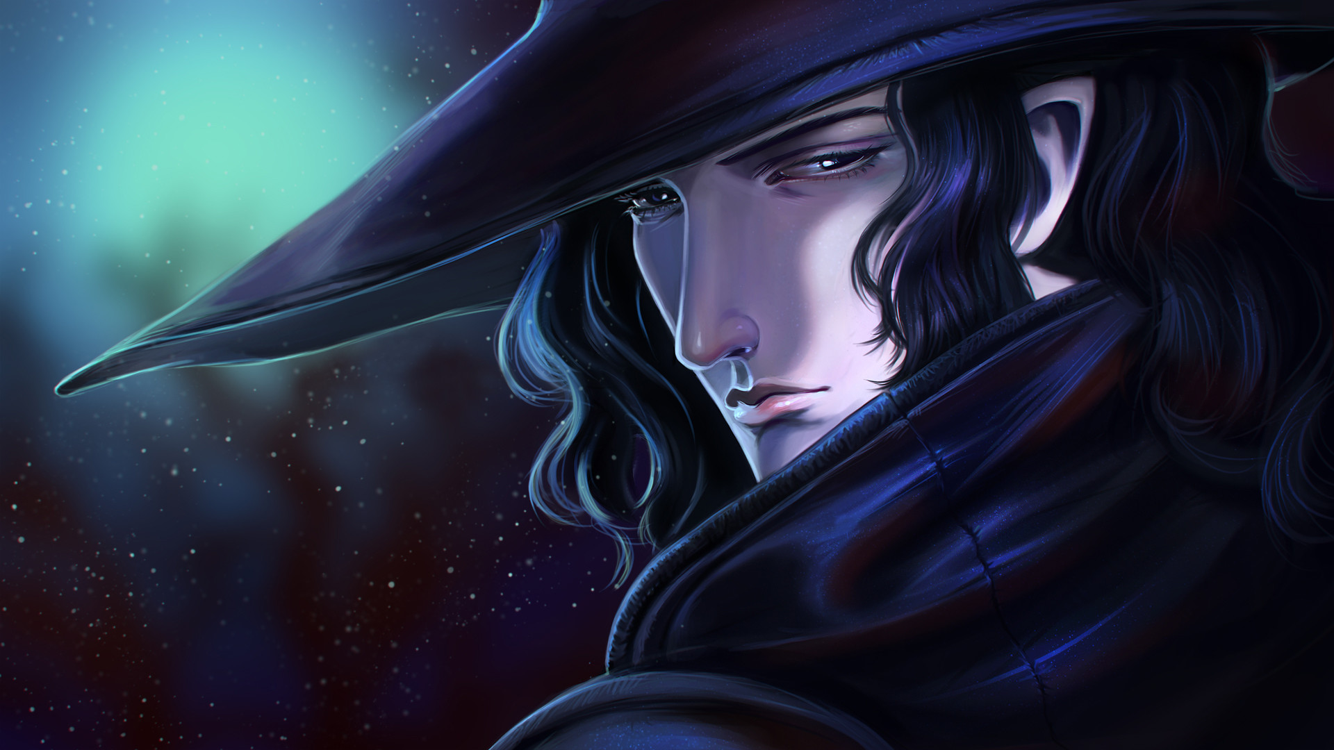 Vampire hunter d face wide hat