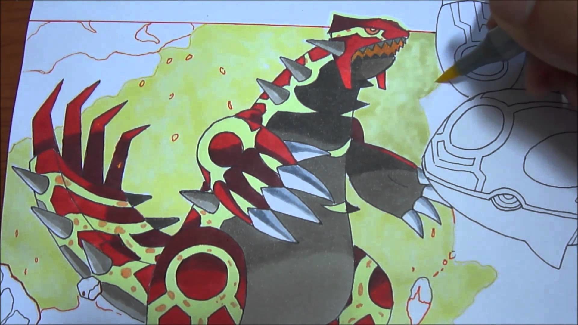 Copic speed draw Primal Groudon and Primal Kyogre and – YouTube
