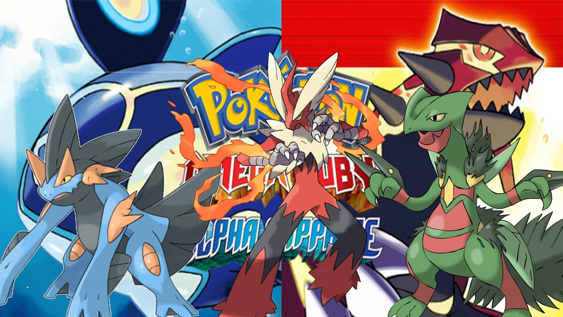 Video Game – Pokmon Omega Ruby and Alpha Sapphire Swampert Pokmon Blaziken Pokmon